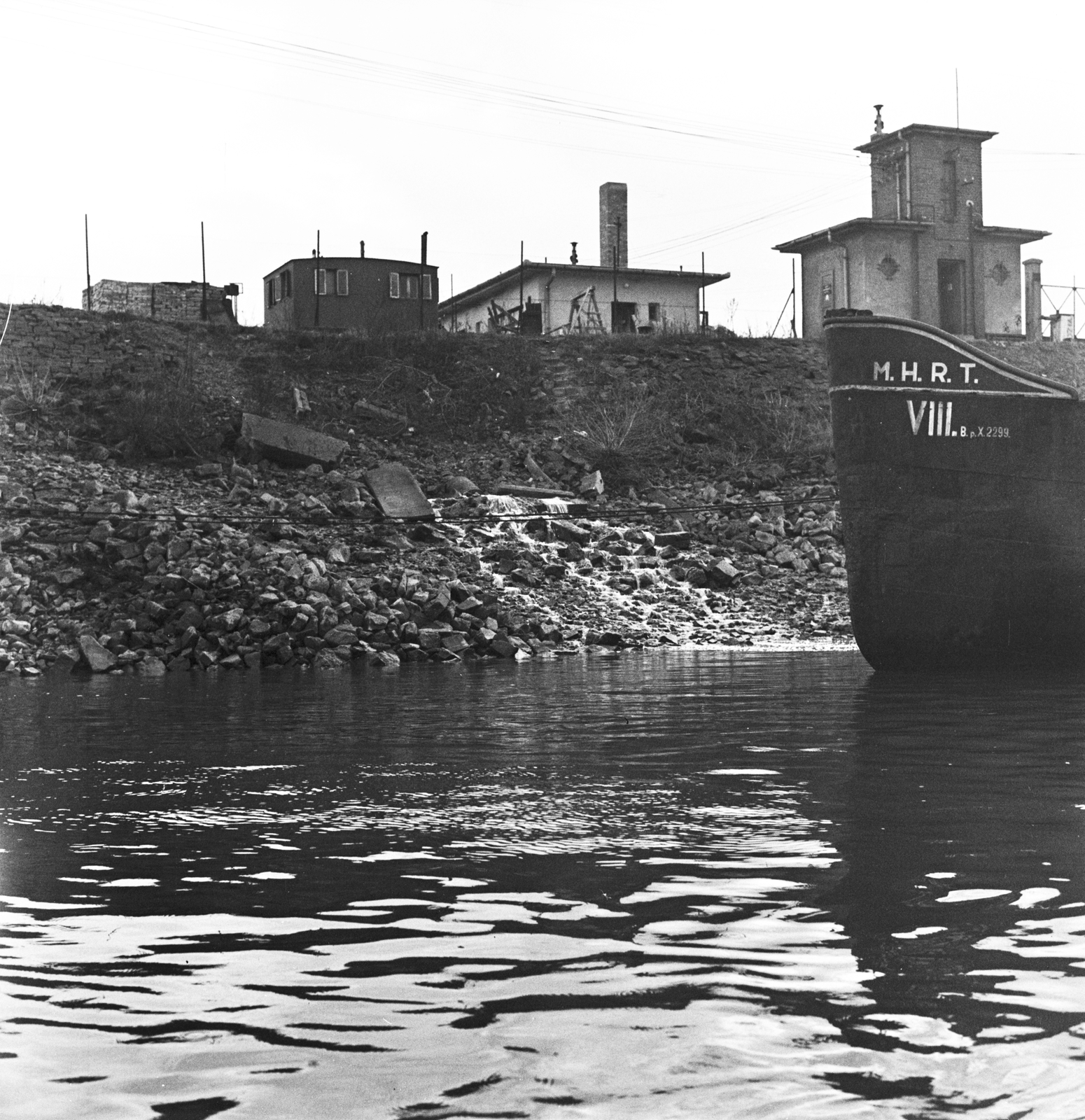 Magyarország, Budapest XXI., Duna-part, a felvétel a Csepeli Szabadkikötő közelében készült., 1961, FŐMTERV, Domonkos Endre, Budapest, Fortepan #251633