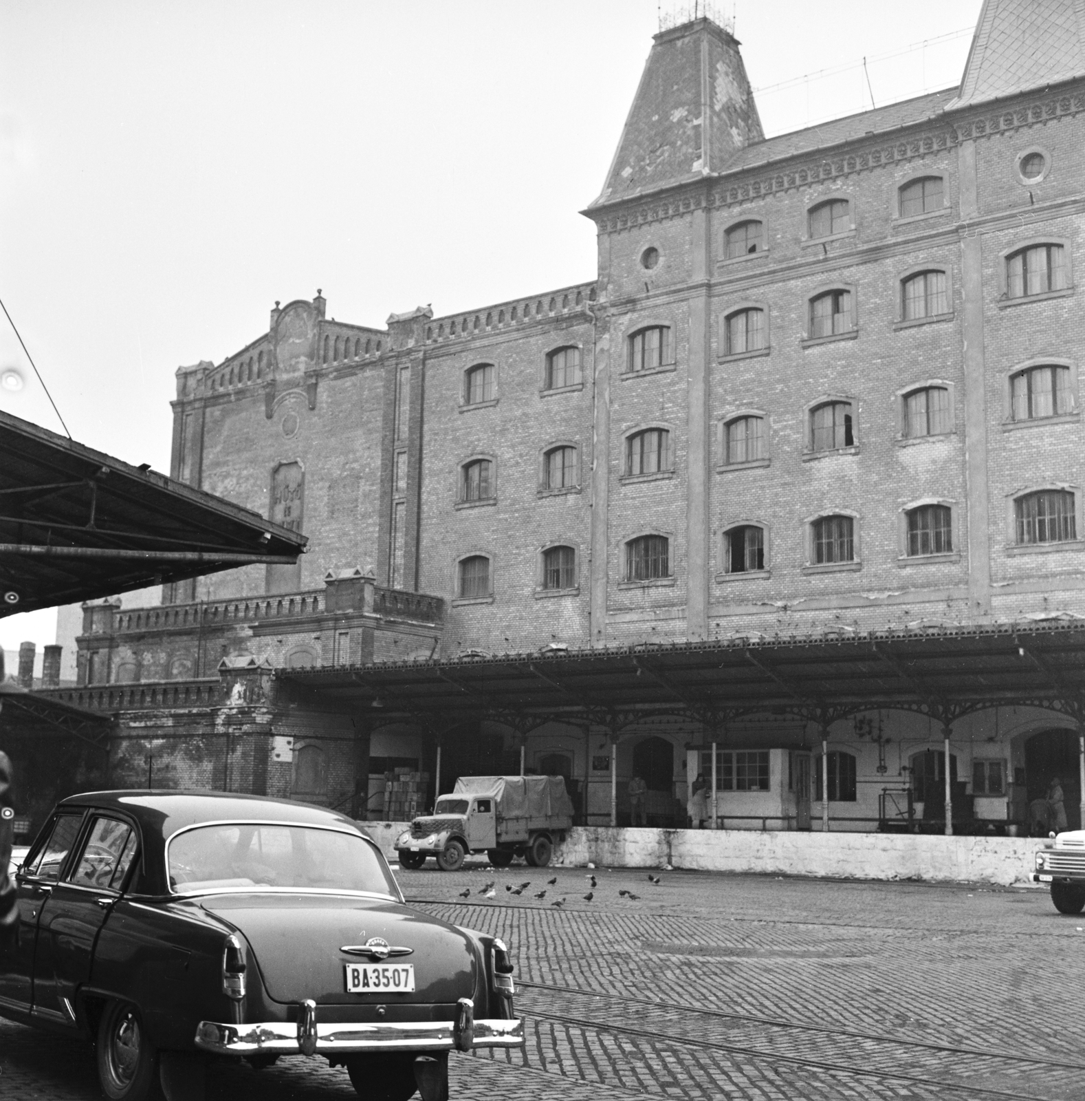 Hungary, Budapest IX., Tóth Kálmán utca 8-10., Hűtő­ipari Országos Vállalat Budapesti Hűtőháza, 1962, FŐMTERV, number plate, Budapest, Fortepan #251647