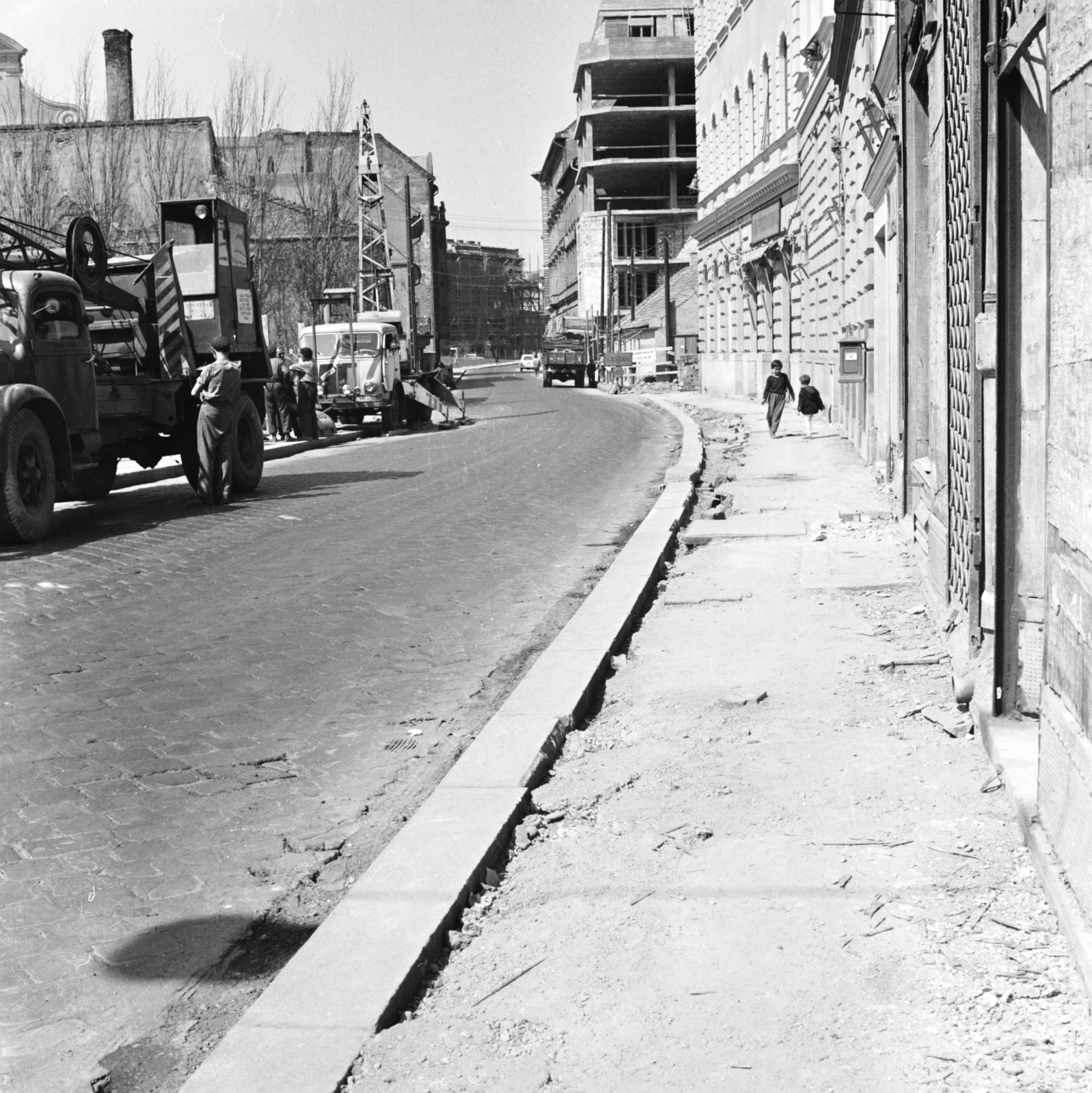 Hungary, Tabán, Budapest I., a Döbrentei utca Döbrentei tér - Fátyol utca közötti szakasza., 1962, FŐMTERV, Budapest, Fortepan #251664