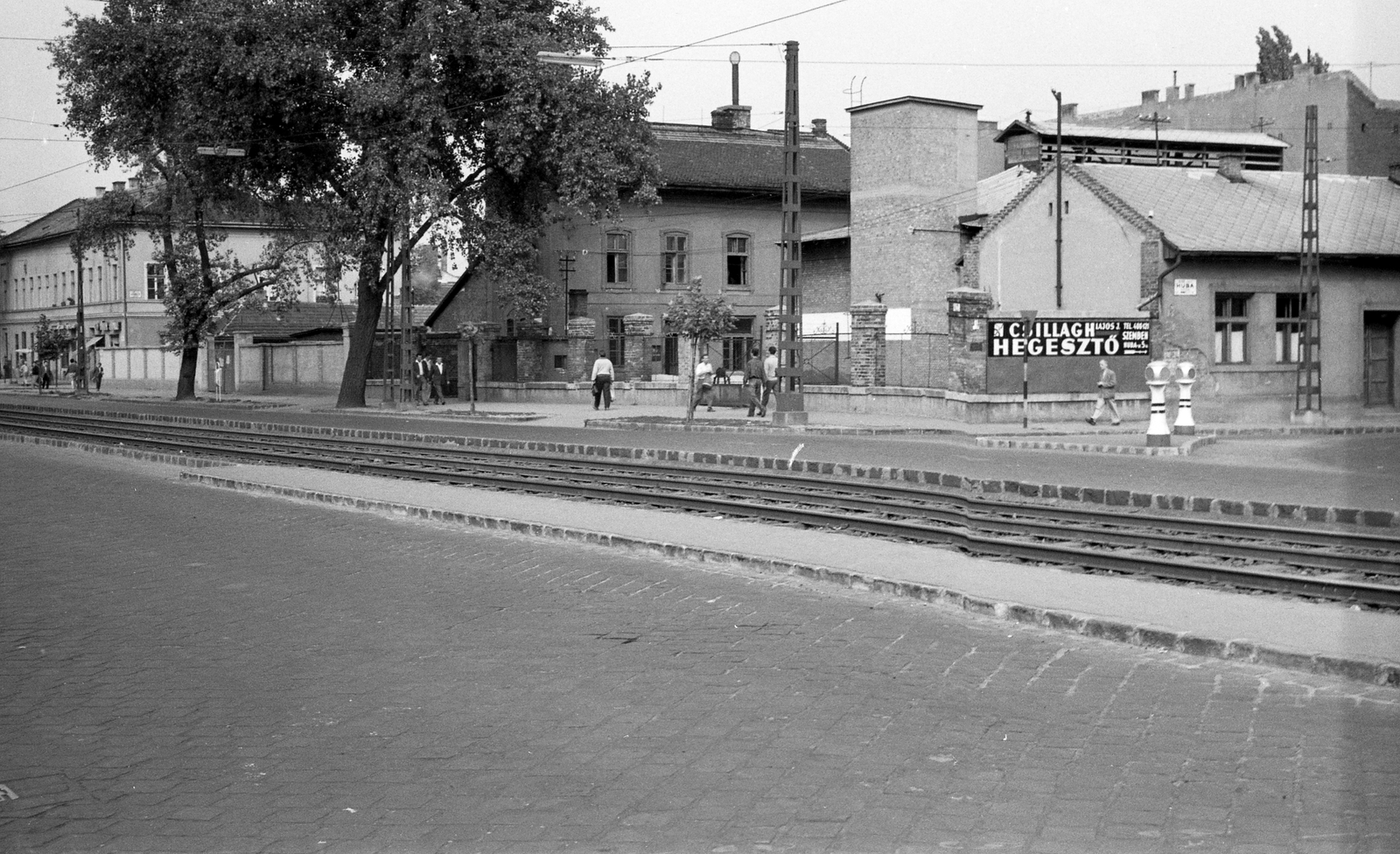 Magyarország, Budapest XIII., a Váci út Csángó utca - Huba utca közötti szakasza., 1963, FŐMTERV, Domonkos Endre, Budapest, villamosmegálló, Fortepan #251847