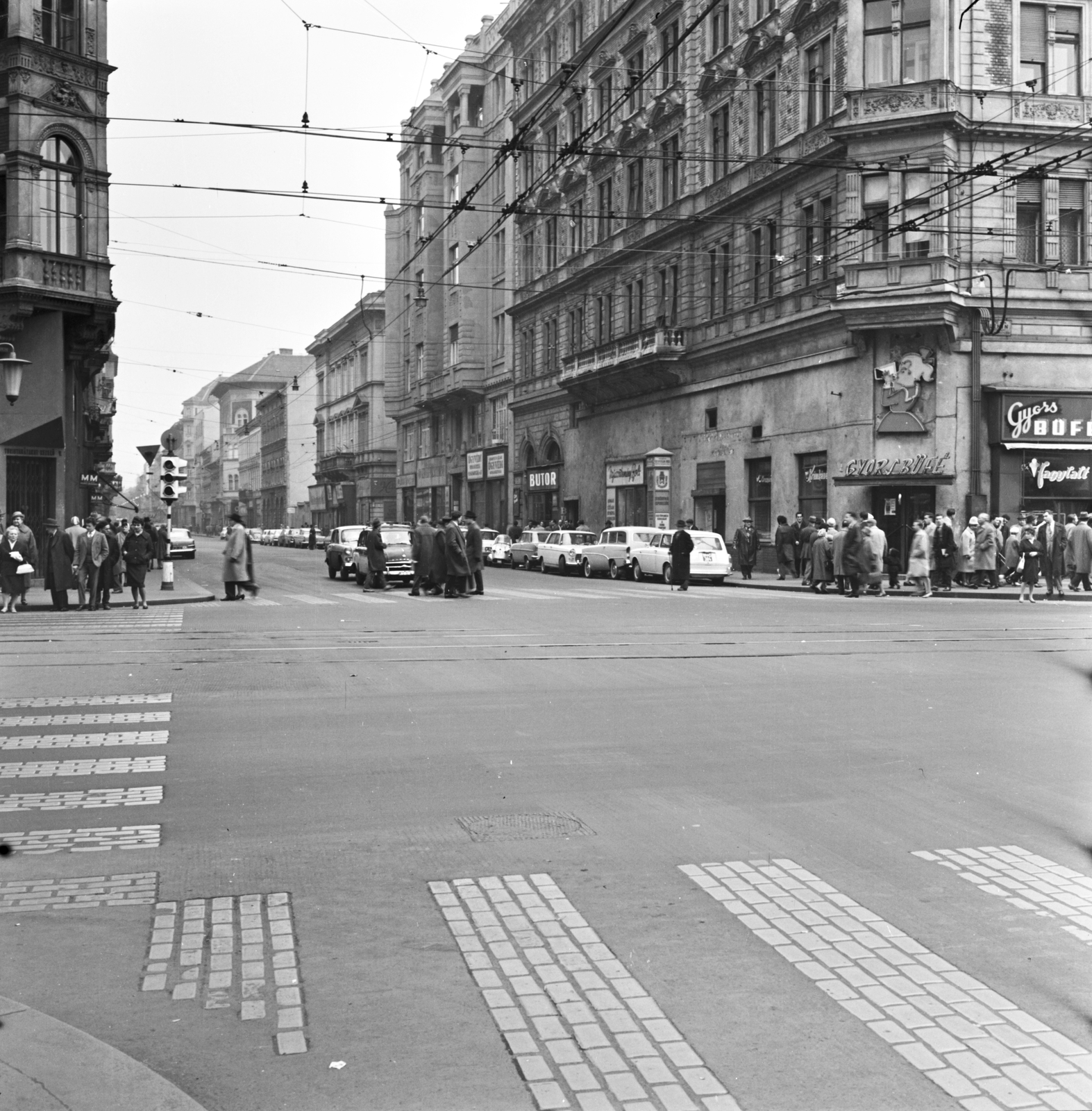 Magyarország, Budapest VI.,Budapest VII., a Király (Majakovszkij) utca - Nagykörút kereszteződése., 1963, FŐMTERV, Domonkos Endre, Budapest, Fortepan #251916