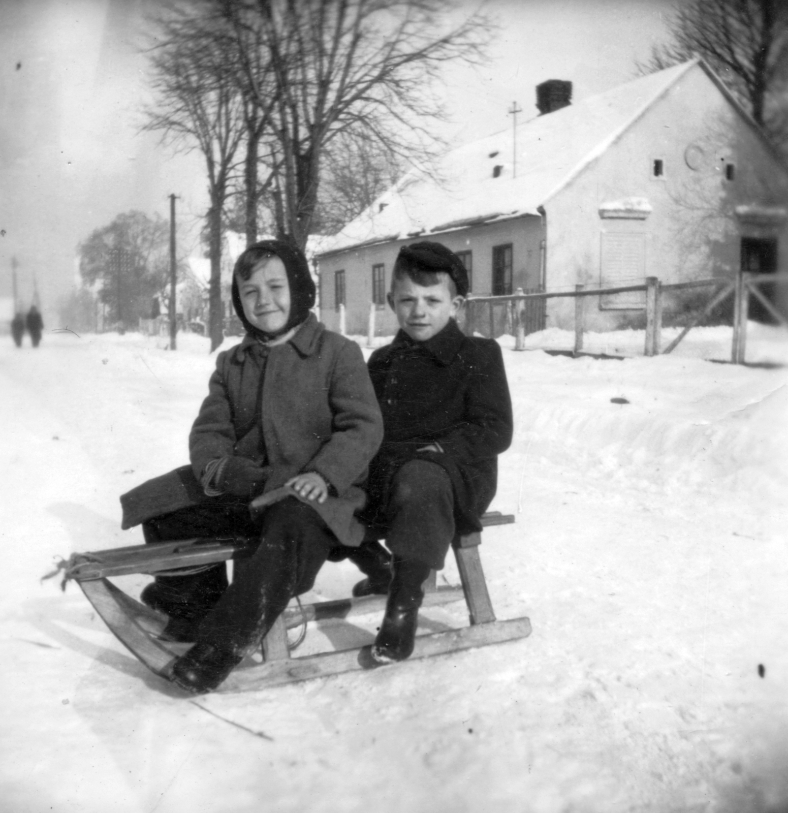 1955, Fortepan, tél, hó, szánkó, Fortepan #25197