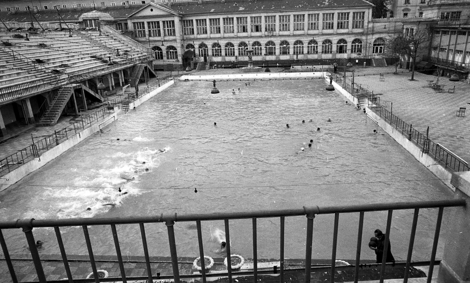 Hungary, Budapest II., Császár uszoda, versenymedence., 1963, FŐMTERV, Budapest, Fortepan #252038