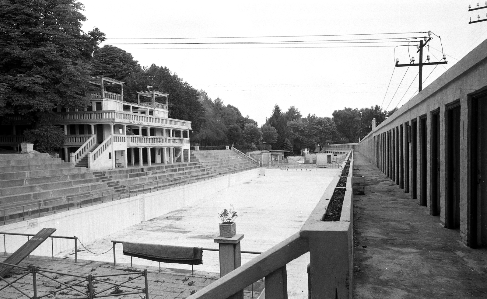 Hungary, Budapest III., Csillaghegyi strandfürdő., 1963, FŐMTERV, Budapest, Fortepan #252049