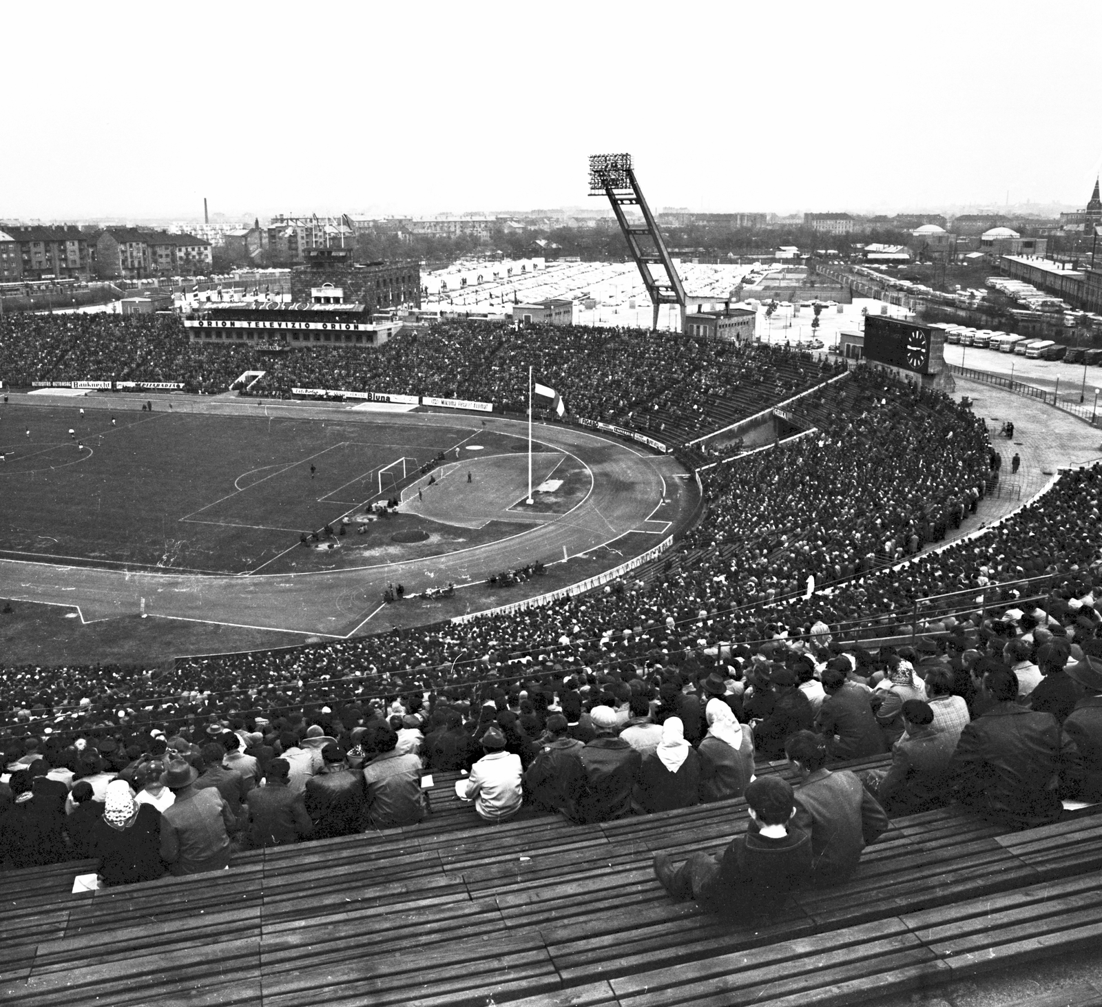 Hungary, Népstadion, Budapest XIV., Magyarország - Ausztria (2:1) mérkőzés 1963. október 27-én., 1963, FŐMTERV, Budapest, Fortepan #252057