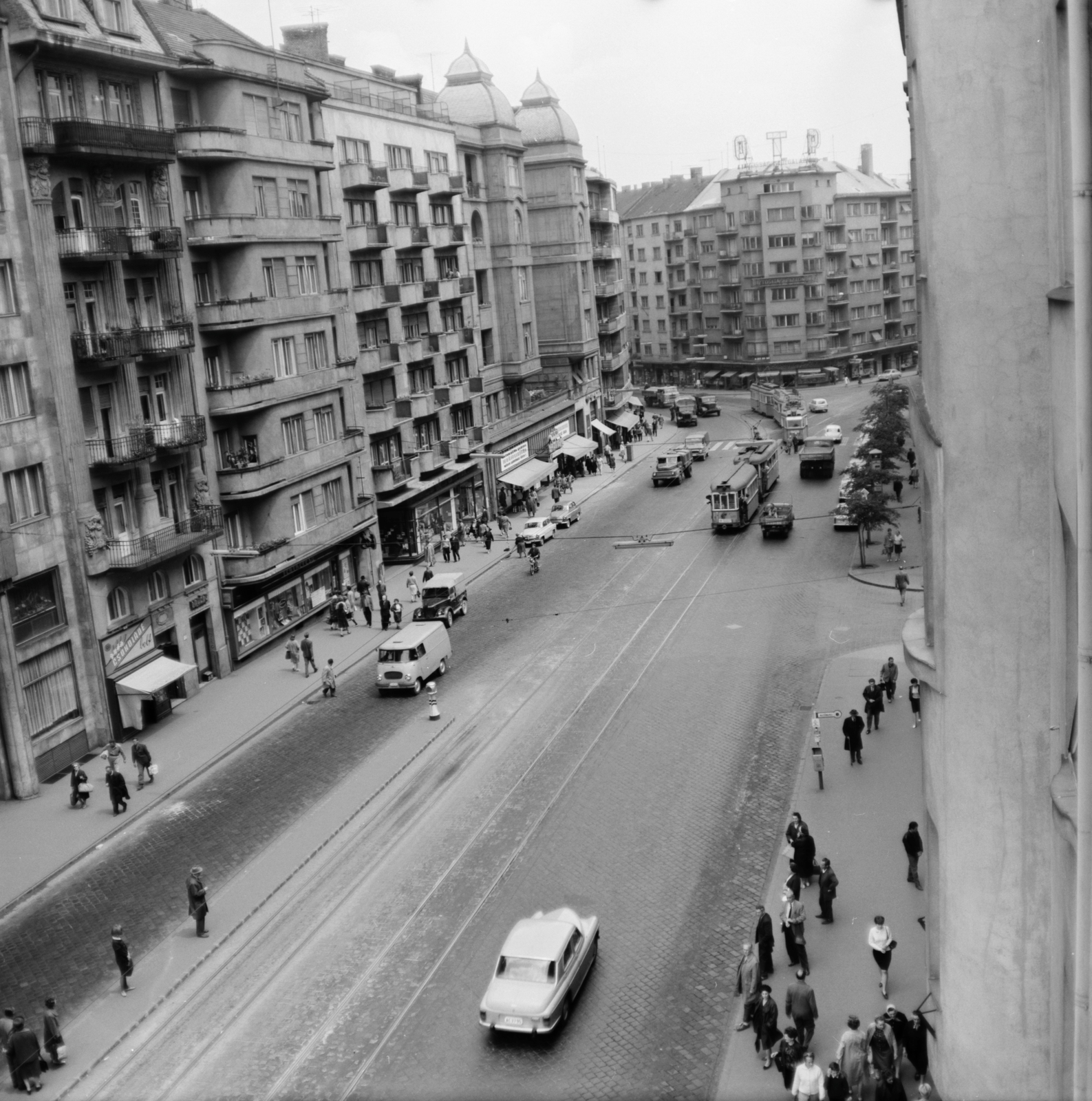 Hungary, Budapest II., a Margit körút (Mártírok útja) Szász Károly utca - Kapás utca - Bem József utca közötii szakasza., 1966, FŐMTERV, Budapest, Fortepan #252137