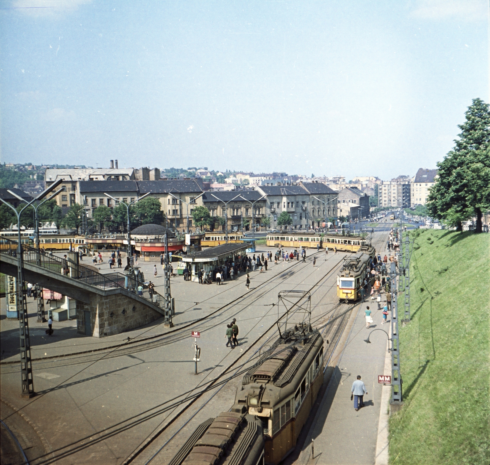 Hungary, Budapest II., Széll Kálmán (Moszkva) tér a Széna tér felé nézve., 1966, FŐMTERV, Budapest, Fortepan #252175