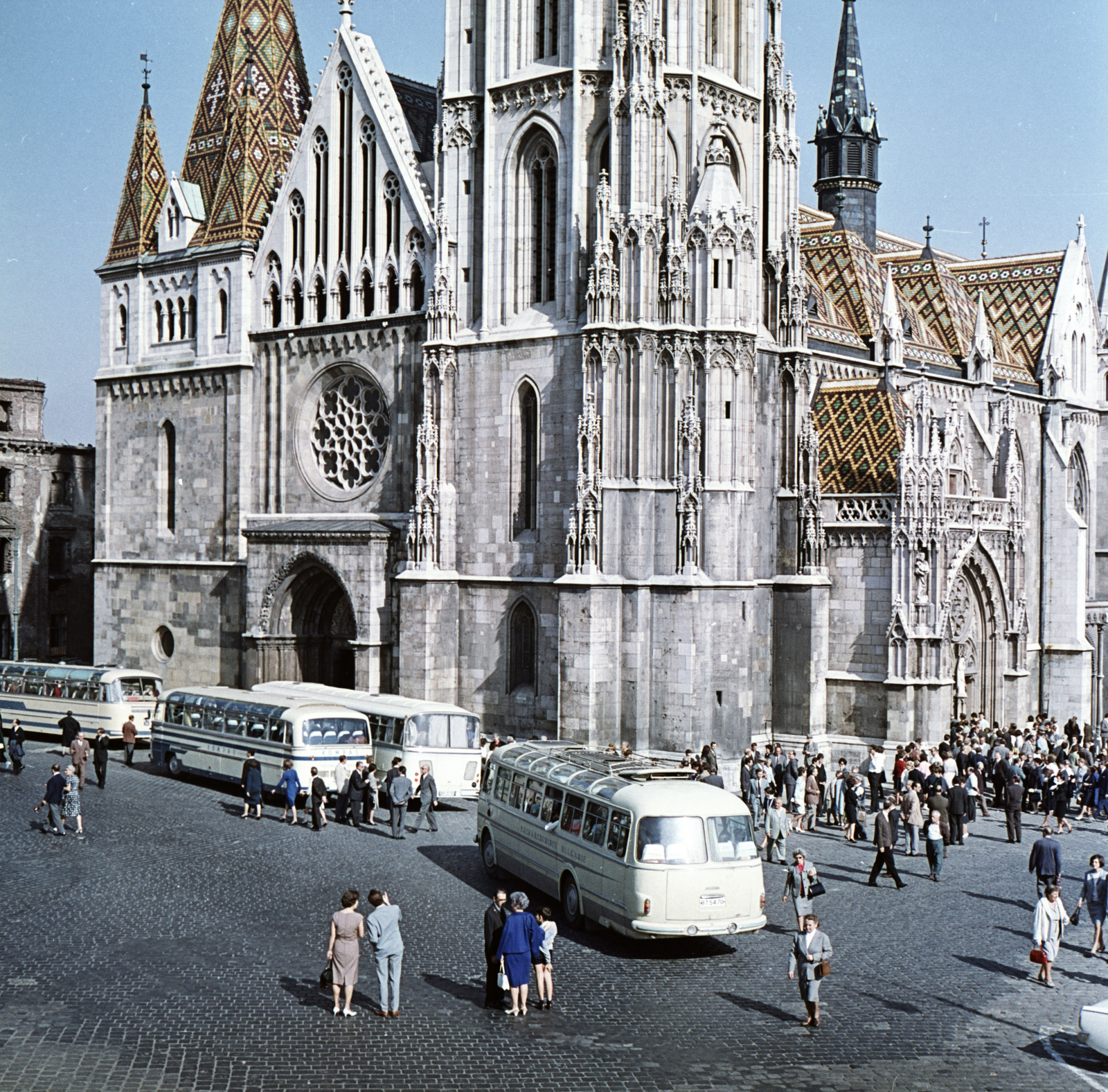 Hungary, Budapest I., Szentháromság tér, a Mátyás-templom a Tárnok utca felől nézve., 1966, FŐMTERV, Budapest, Fortepan #252328