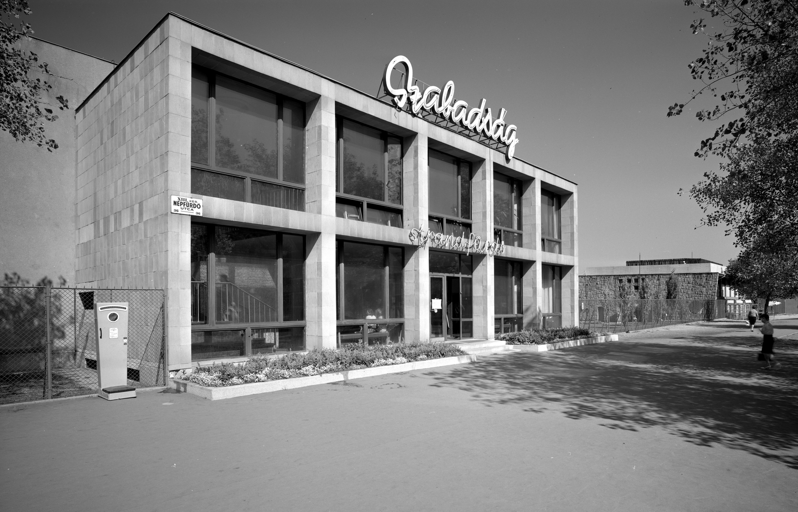 Hungary, Budapest XIII., Népfürdő utca, Dagály (Szabadság) fürdő., 1967, FŐMTERV, Budapest, Fortepan #252363