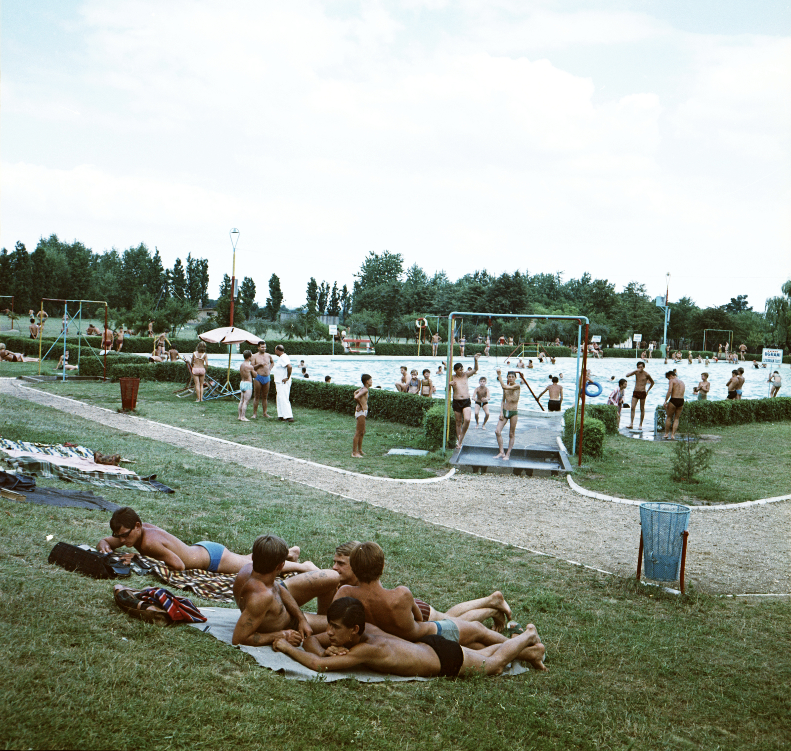 Magyarország, Budapest XVIII., Üllői út 452. (ekkor Vörös Hadsereg útja 180.), Május 1. strandfürdő., 1967, FŐMTERV, Domonkos Endre, Budapest, Fortepan #252378