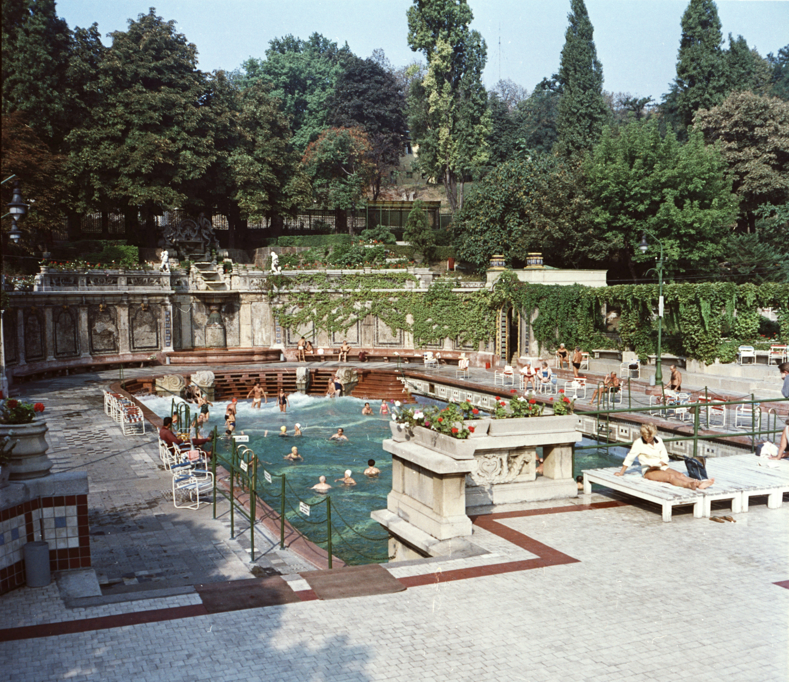 Hungary, Budapest XI., Gellért Gyógyfürdő, hullámmedence., 1967, FŐMTERV, Budapest, Fortepan #252380