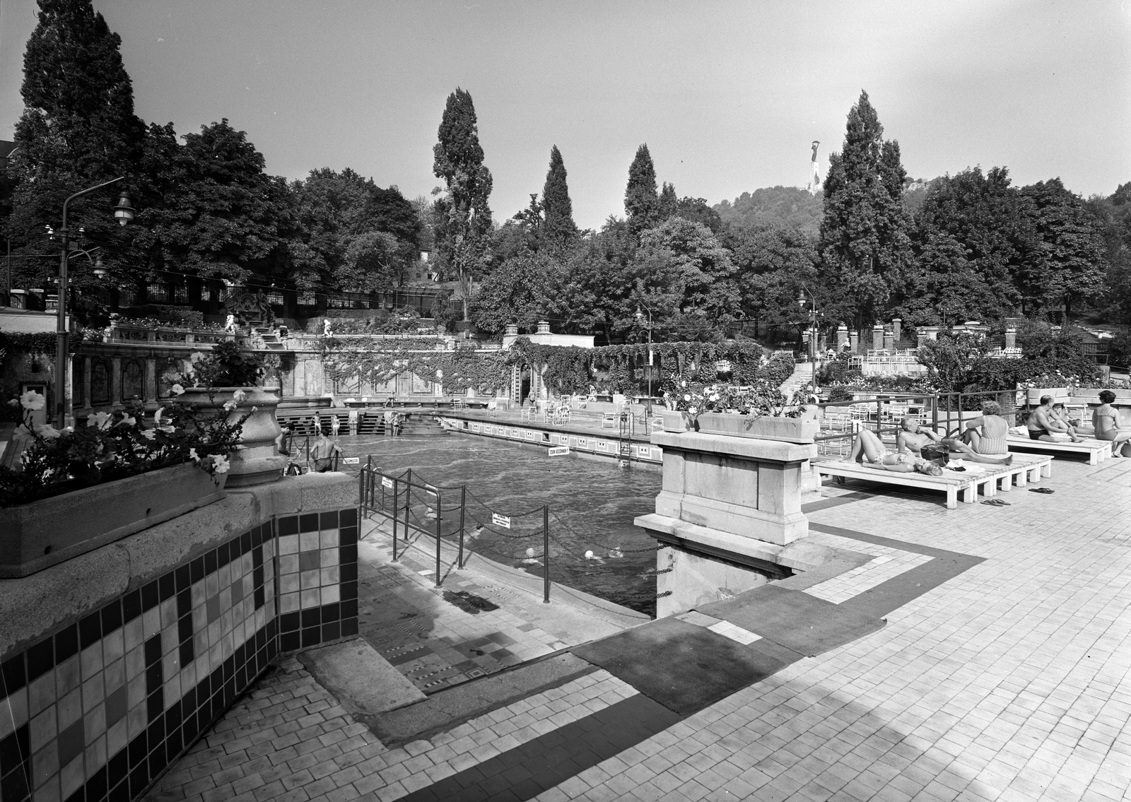 Hungary, Budapest XI., Gellért Gyógyfürdő, hullámmedence., 1967, FŐMTERV, Budapest, Fortepan #252392