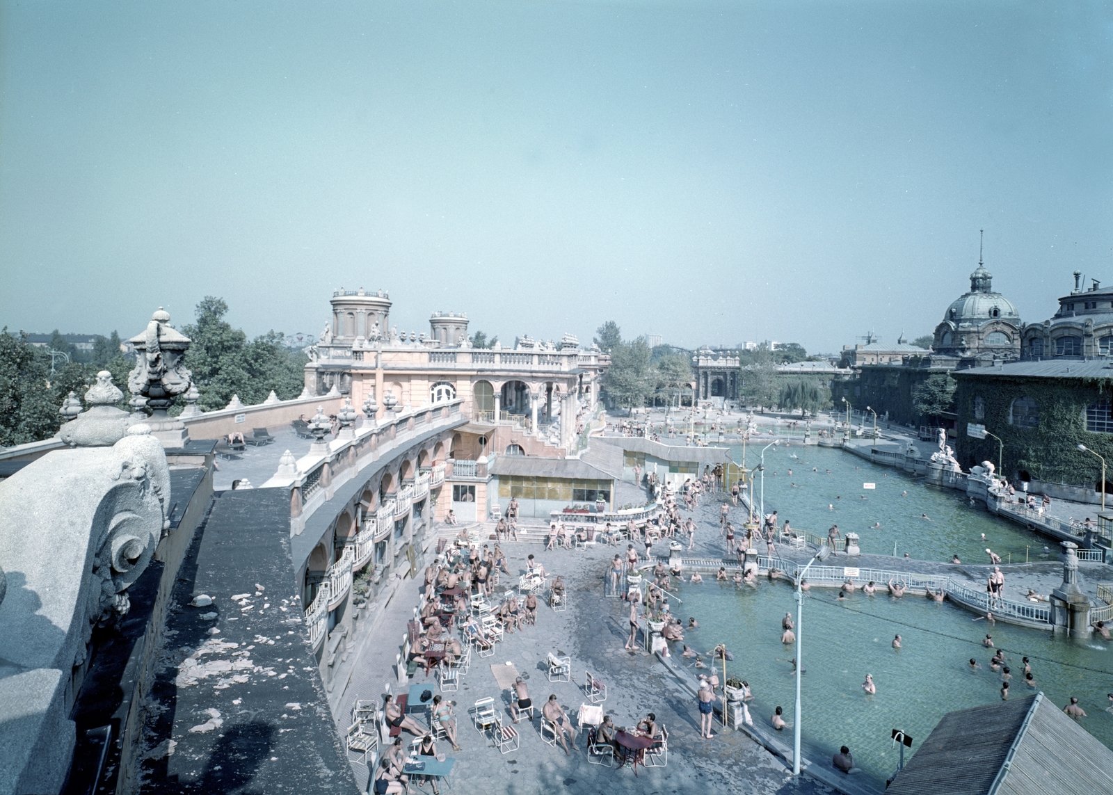 Magyarország, Városliget, Budapest XIV., Széchenyi fürdő., 1967, FŐMTERV, Domonkos Endre, Budapest, Fortepan #252489