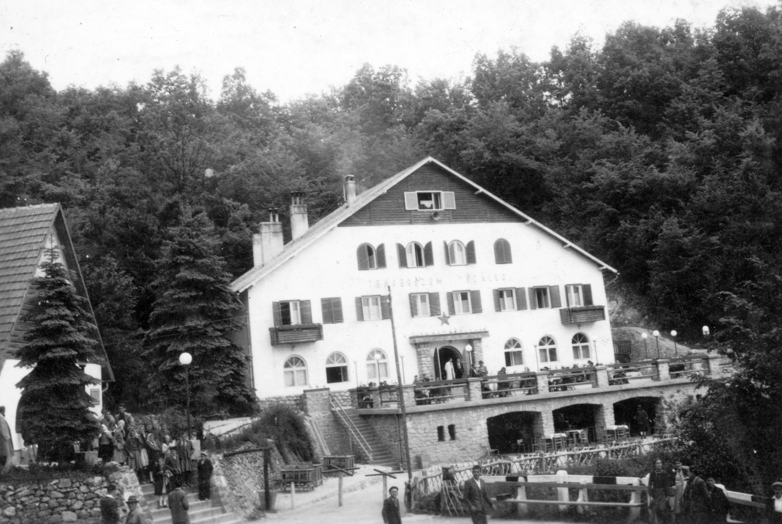 Hungary, Jósvafő, Tengerszem szálló., 1954, Fortepan, hospitality, Red Star, venetian blind, Fortepan #25274