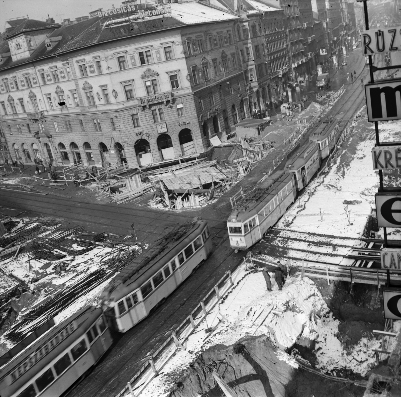 Hungary, Budapest VIII., Üllői út – Nagykörút kereszteződés, az aluljáró építkezése., 1971, FŐMTERV, Budapest, Fortepan #252881