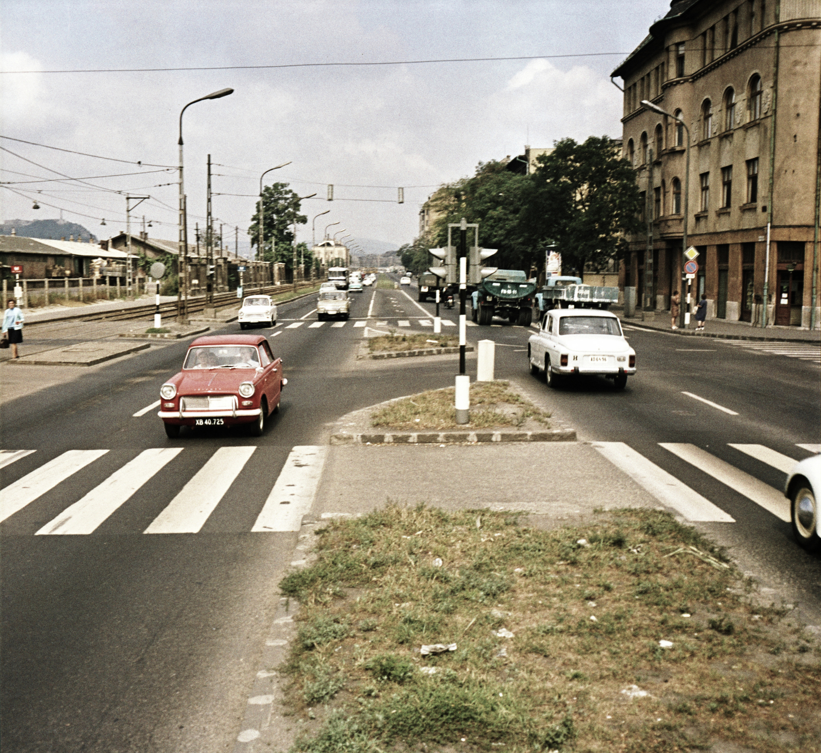 Magyarország, Budapest IX., Soroksári út a Vágóhíd utcától a Boráros tér irányába nézve., 1971, FŐMTERV, Domonkos Endre, Budapest, Fortepan #253043