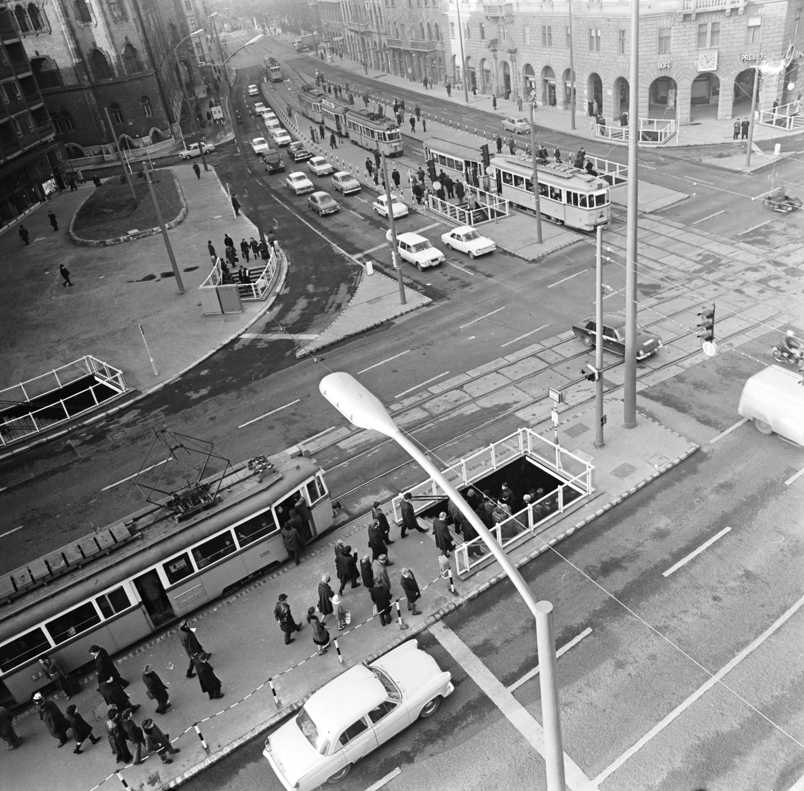 Hungary, Budapest VIII.,Budapest IX., Üllői út – Nagykörút kereszteződés., 1971, FŐMTERV, Budapest, Fortepan #253116