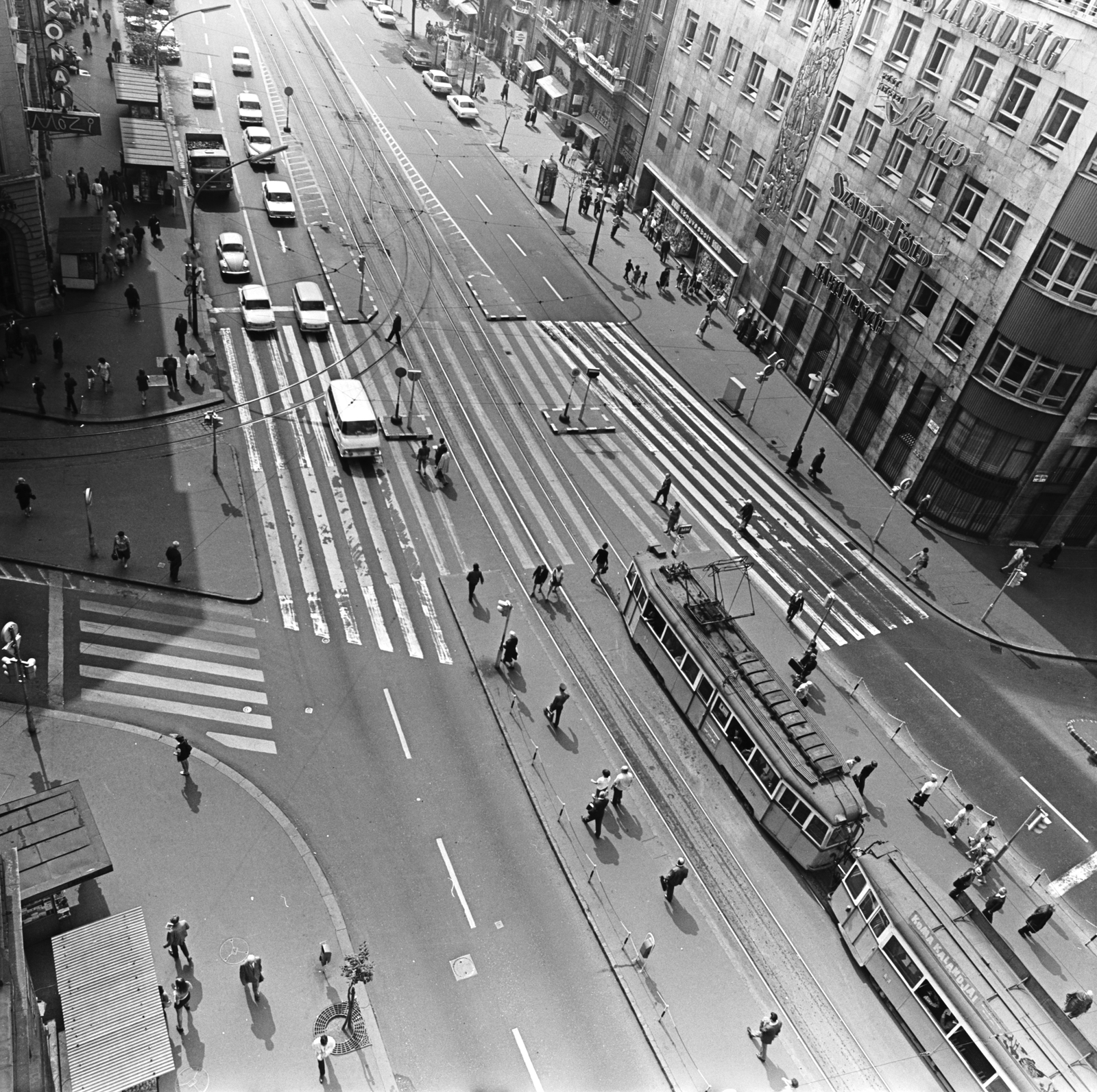 Magyarország, Budapest VIII., József körút, balra a Népszínház utca torkolata., 1972, FŐMTERV, Domonkos Endre, Budapest, Fortepan #253238
