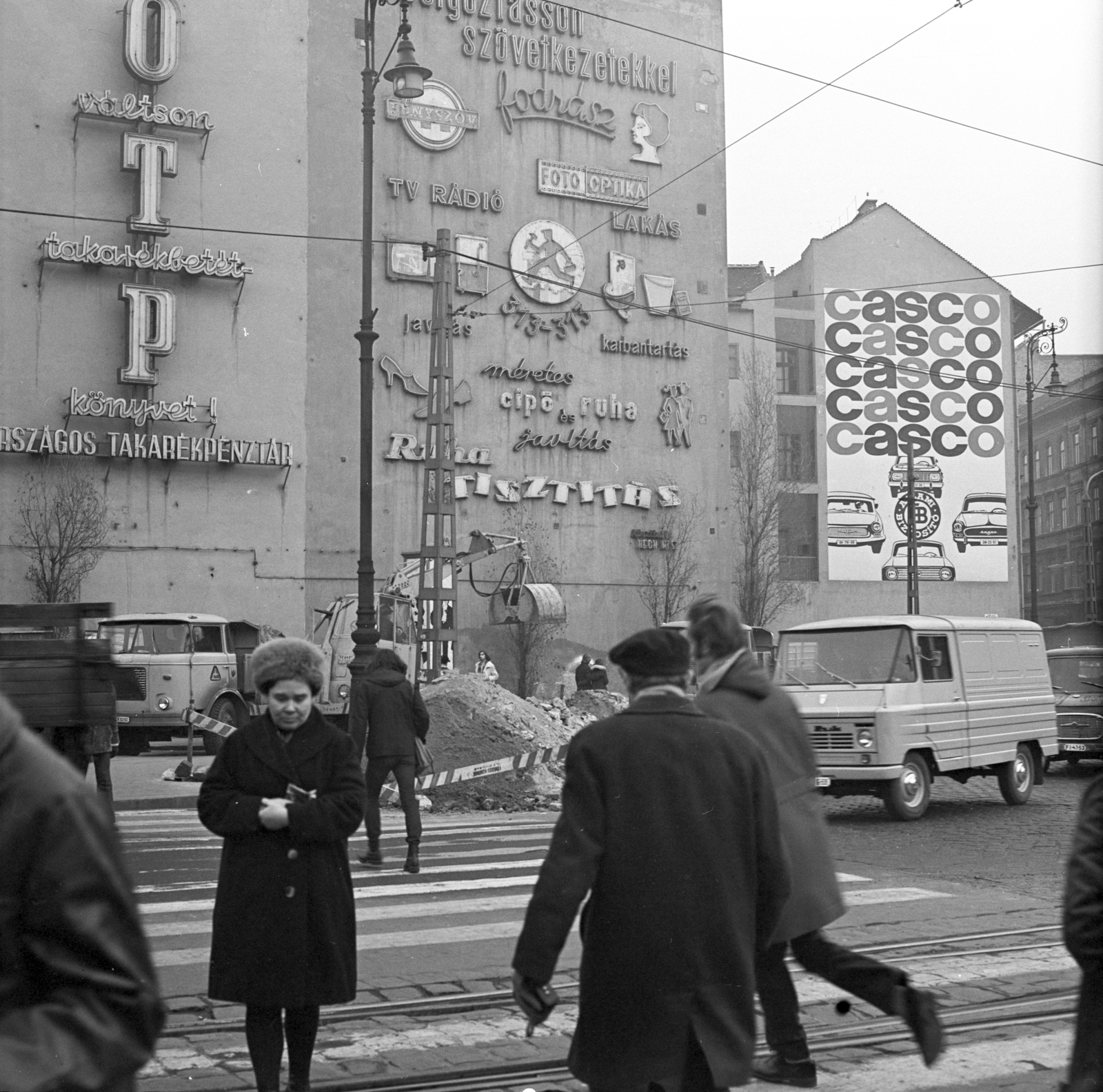 Hungary, Budapest VIII., Kálvin tér, tűzfal a Múzeum utca és a Baross utca között., 1973, FŐMTERV, Budapest, Fortepan #253465