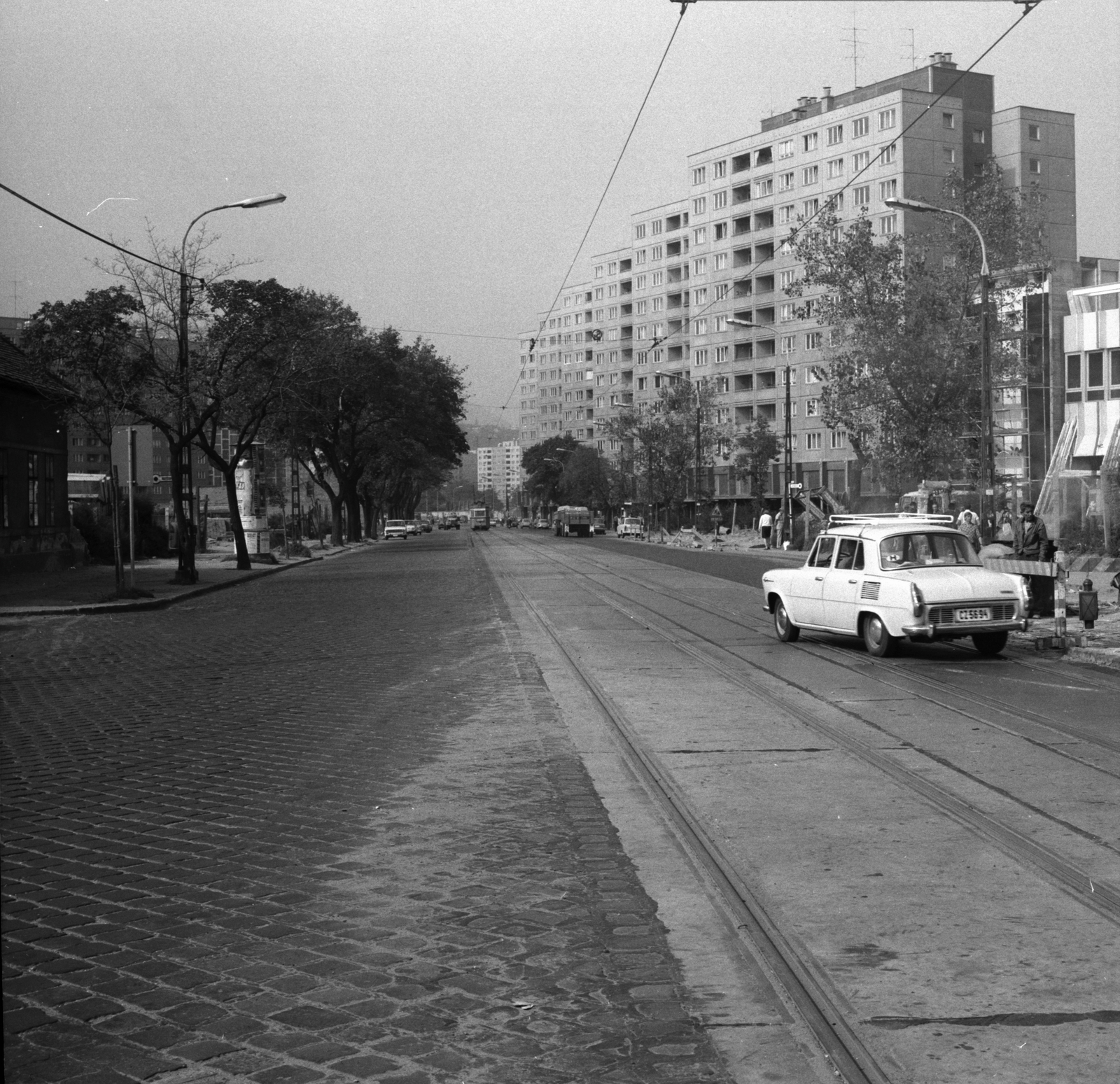 Hungary, Óbuda, Budapest III., Vörösvári út a Flórián tér felől nézve., 1975, FŐMTERV, Budapest, Fortepan #253625