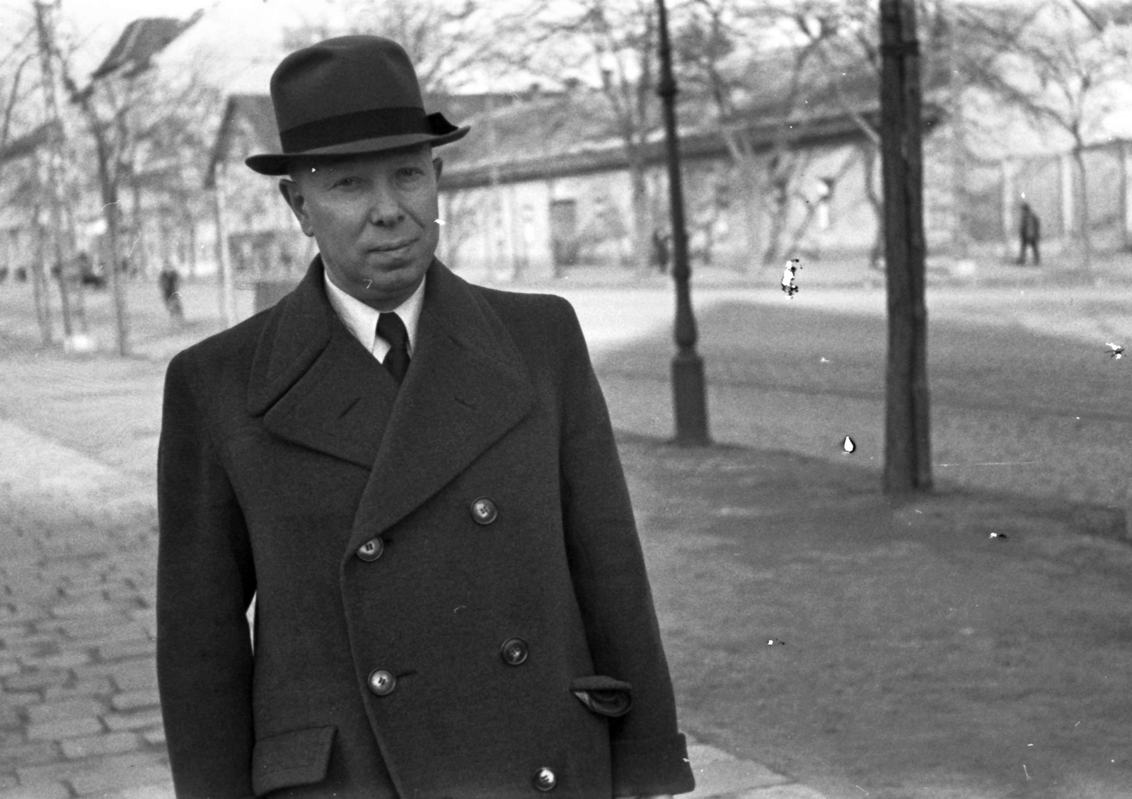 Hungary, Budapest XIII., Lehel utca a Lehel (Ferdinánd) tértől a Bulcsú utca felé nézve., 1942, Fortepan, Budapest, rails, Fortepan #25375