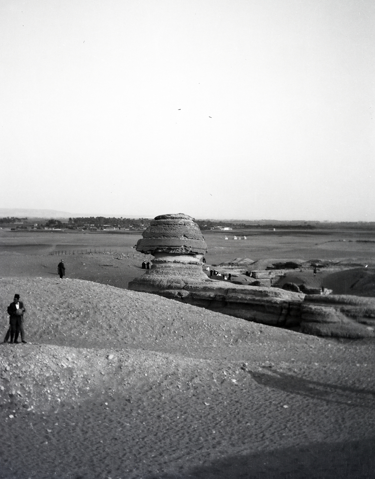 Egypt, Giza, nagy szfinx., 1913, Kriszt Béla, desert, Fortepan #254041
