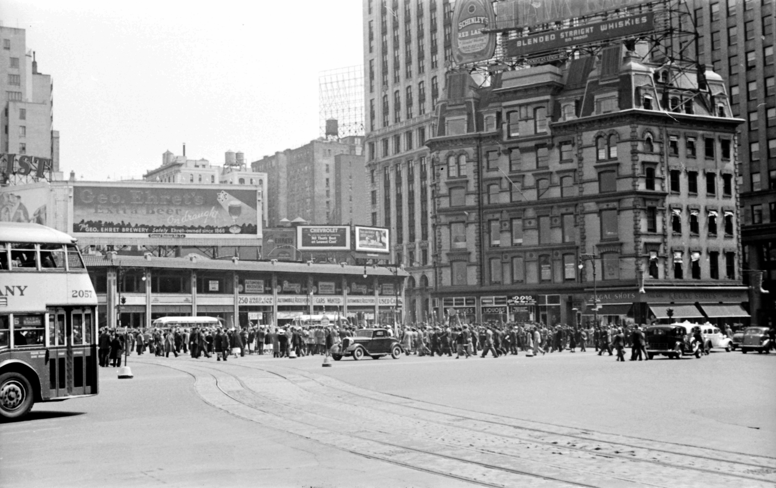 USA, New York, Columbus körforgalom., 1939, Fortepan, street view, high-rise building, Fortepan #25411