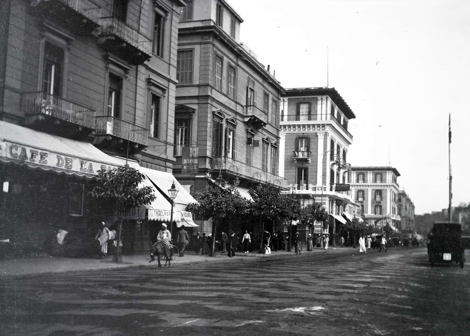 Egypt, Cairo, El-Gomhoreya (Camel út) az Opera tér környékén., 1913, Kriszt Béla, Fortepan #254190