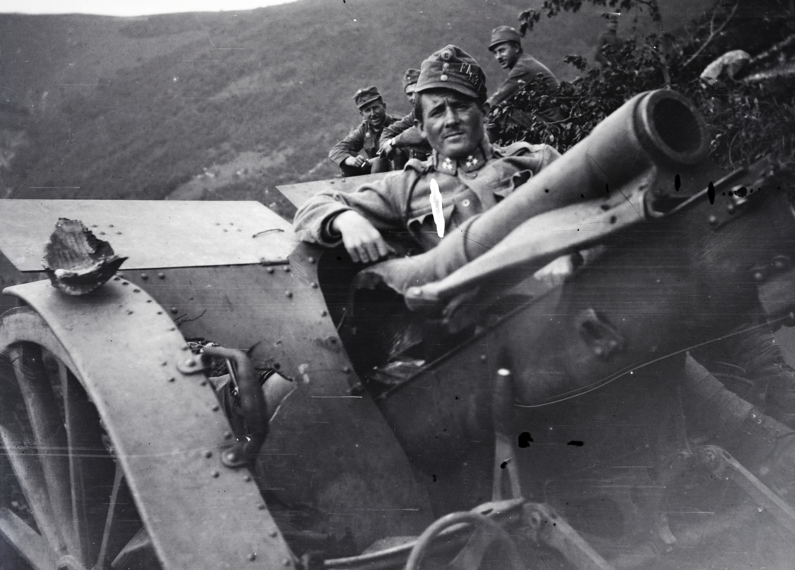 1918, Kriszt Béla, cannon, ordnance, artillery, Fortepan #254257