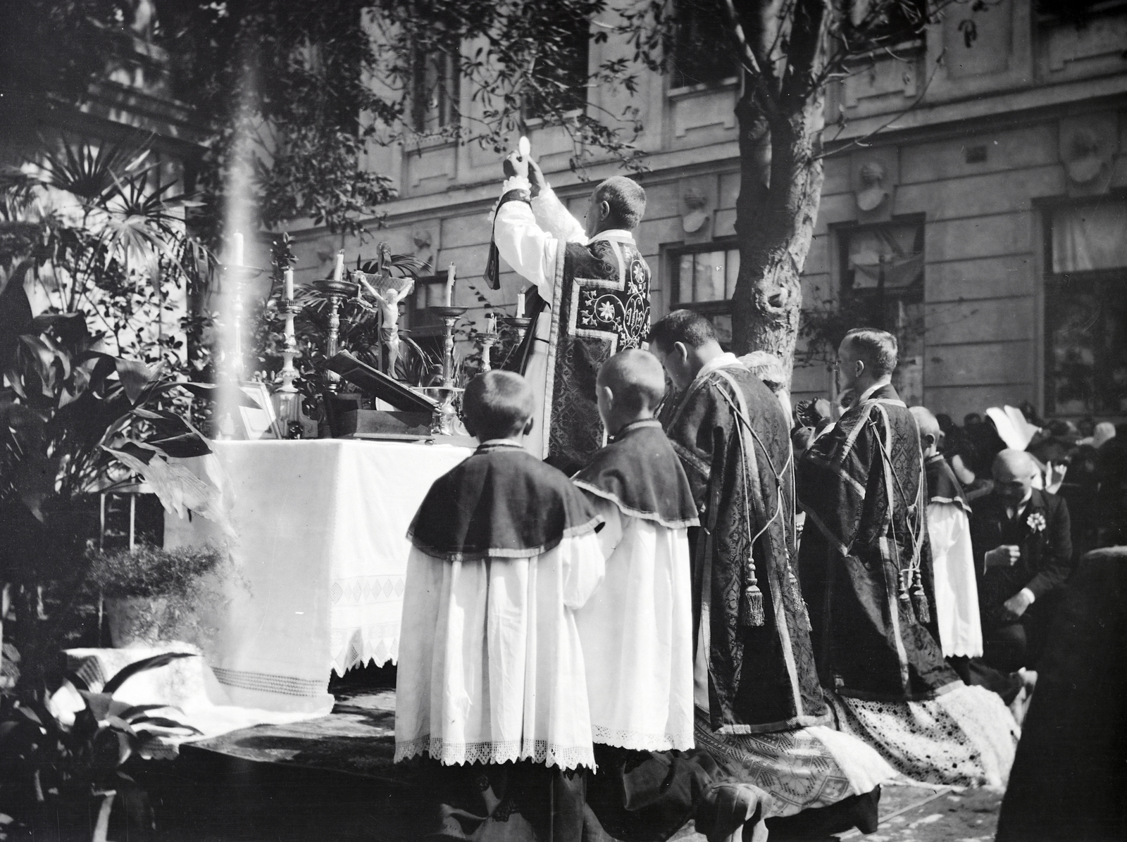 1921, Kriszt Béla, field mass, Fortepan #254268