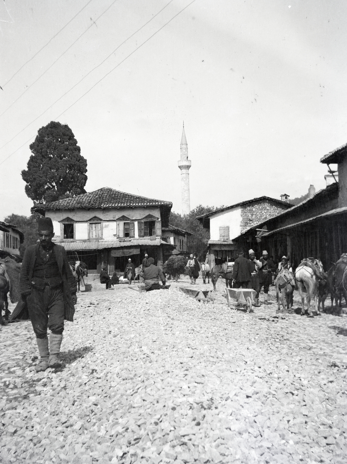Albania, a Bazár., 1913, Kriszt Béla, Fortepan #254281