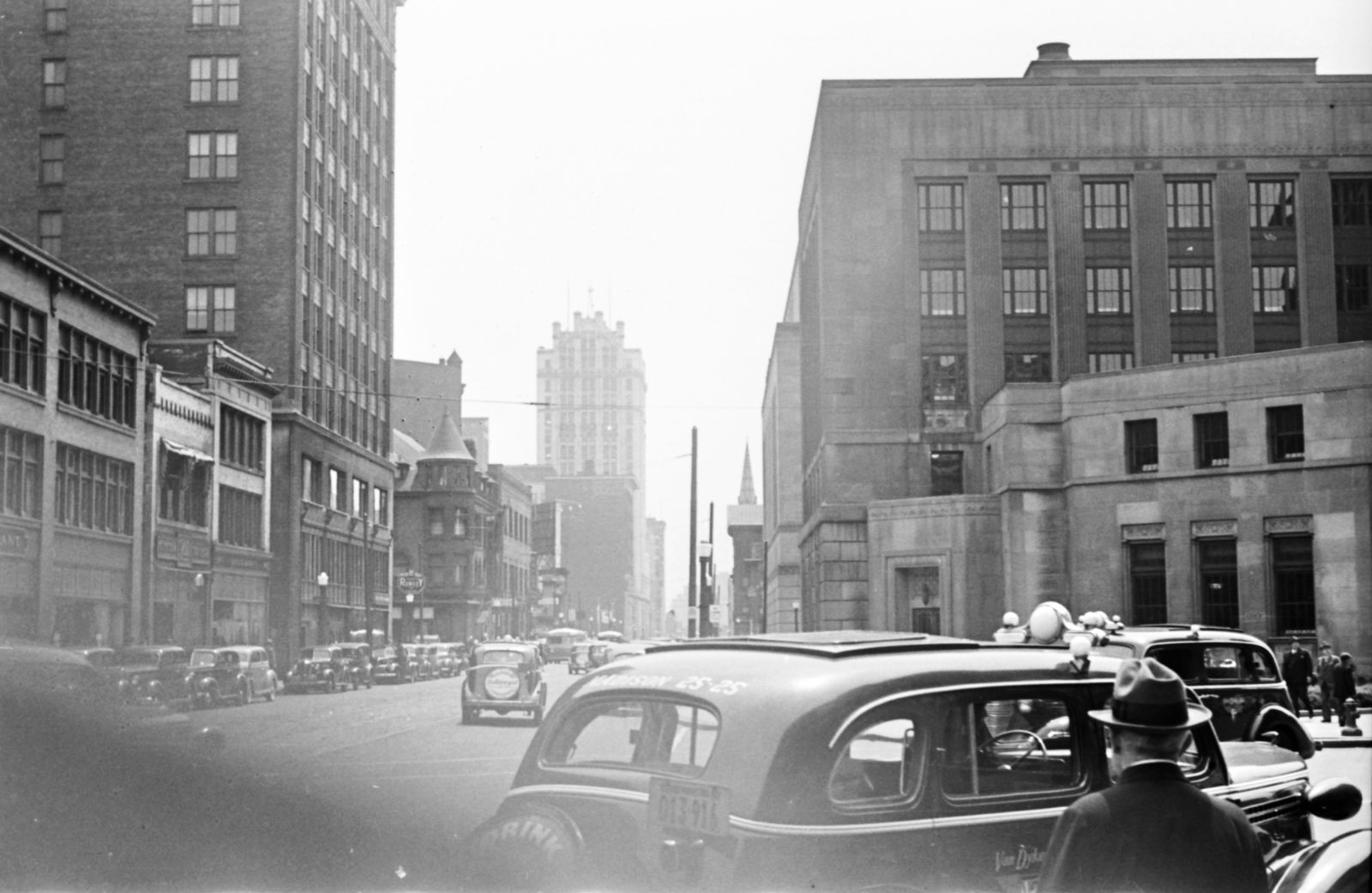 USA, Buffalo, Franklin Street a Genesee Street sarkáról nézve., 1939, Fortepan, street view, Fortepan #25437