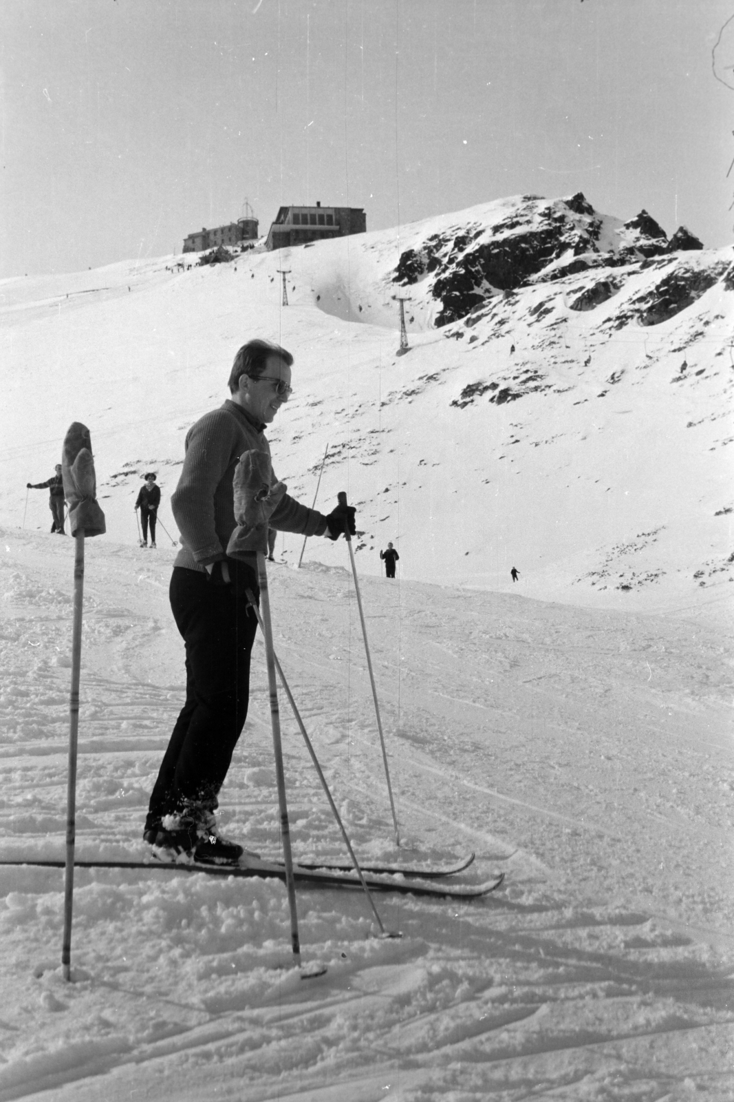 Poland,Tatry Wysokie, sípálya a Kasprowy csúcs oldalában., 1962, Ungváry Rudolf, Fortepan #254778