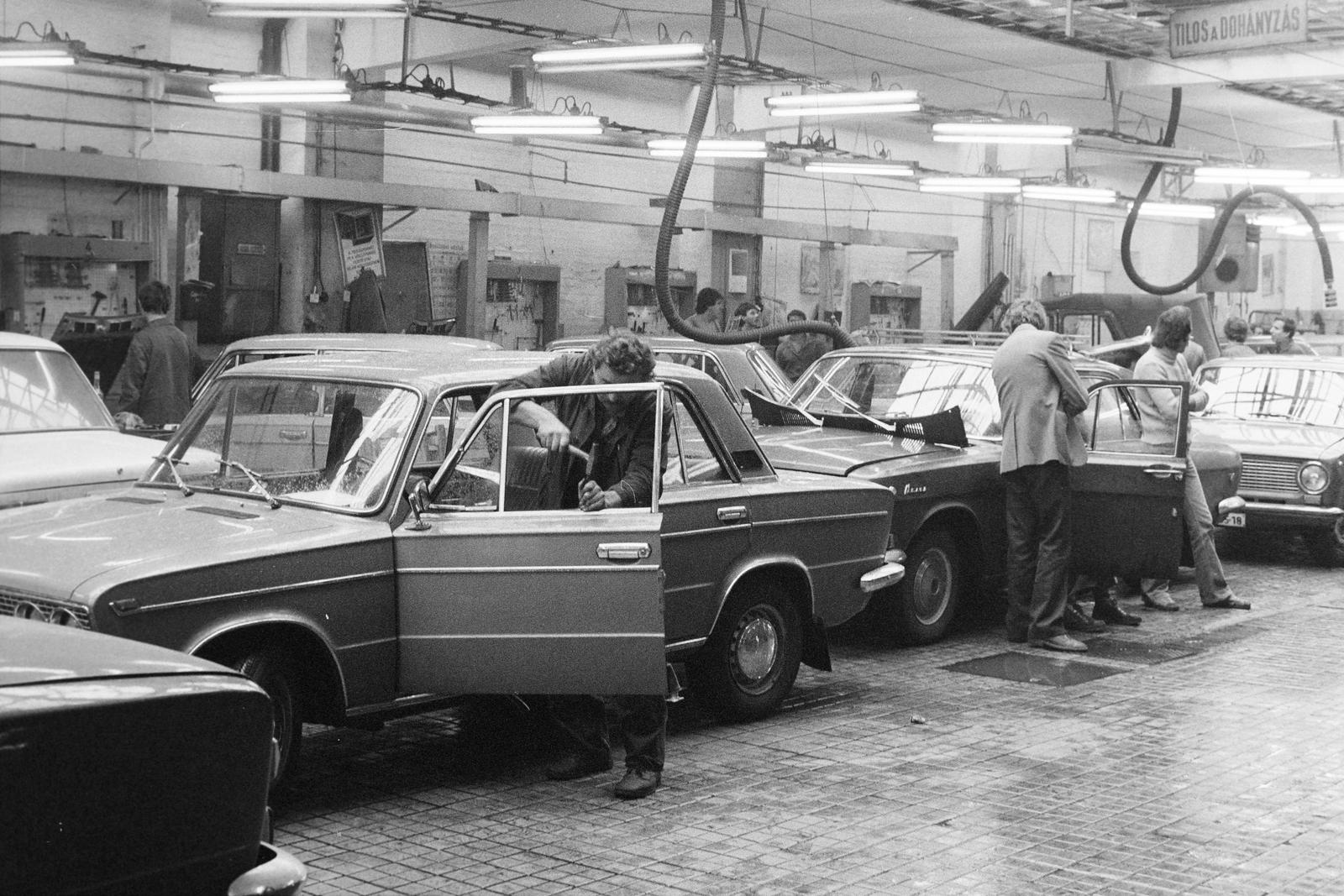 Hungary, Budapest II., Lövőház utca 5., AFIT IV. sz. Autójavító Vállalat., 1981, Bojár Sándor, szervíz, mechanic, Budapest, Fortepan #255261