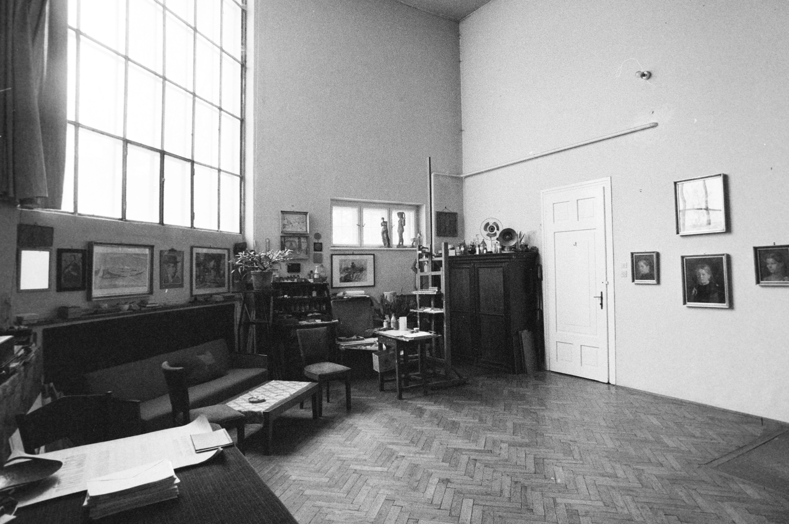 Hungary, Budapest VIII., Százados úti Művésztelep, Tóth B. László festőművész műterme., 1977, Bojár Sándor, Budapest, Fortepan #255345
