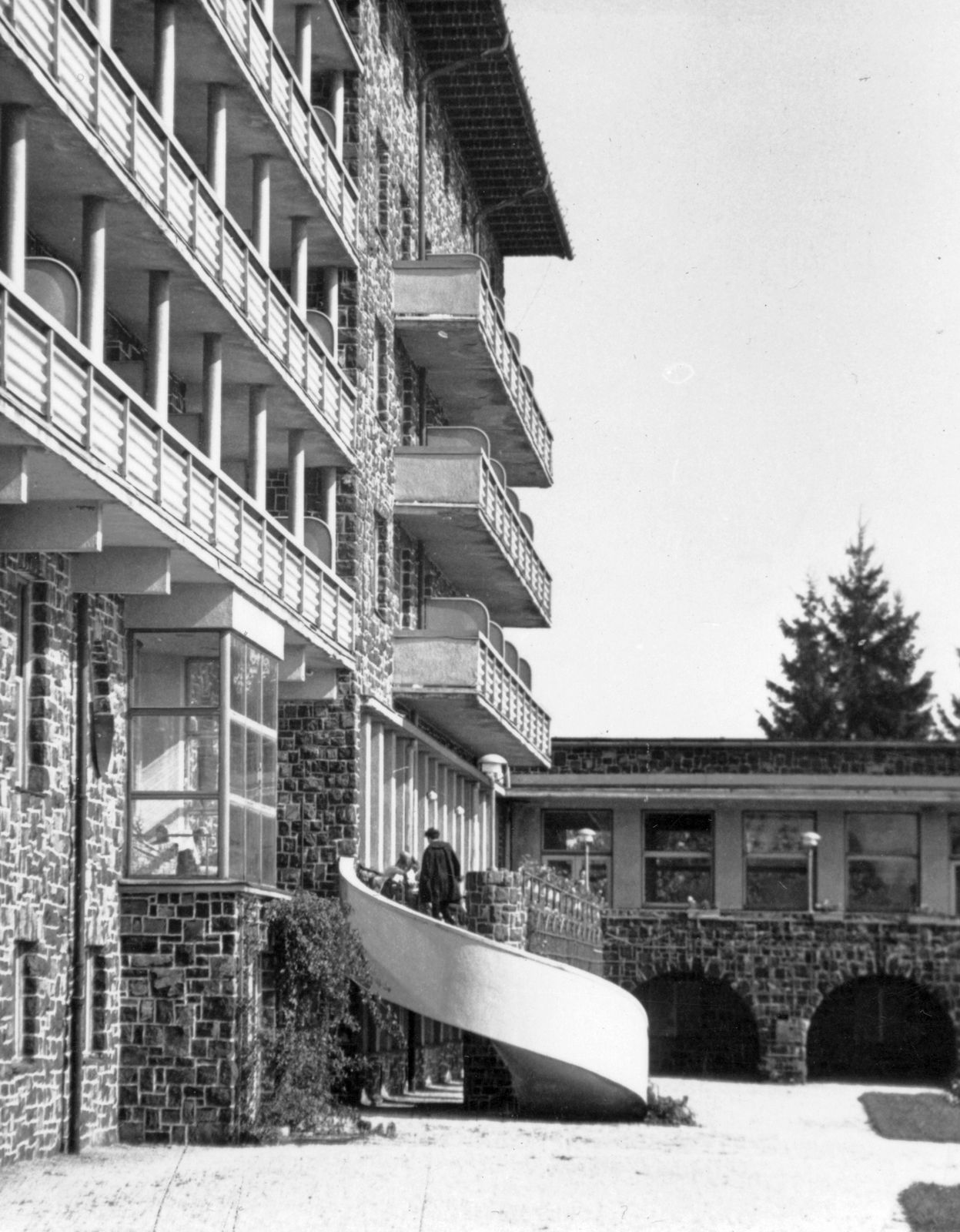 Hungary, Galyatető, Mátraszentimre, Nagyszálló., 1966, Kovács László Péter, hotel, Károly Puskás-design, György Uray-design, Fortepan #25575