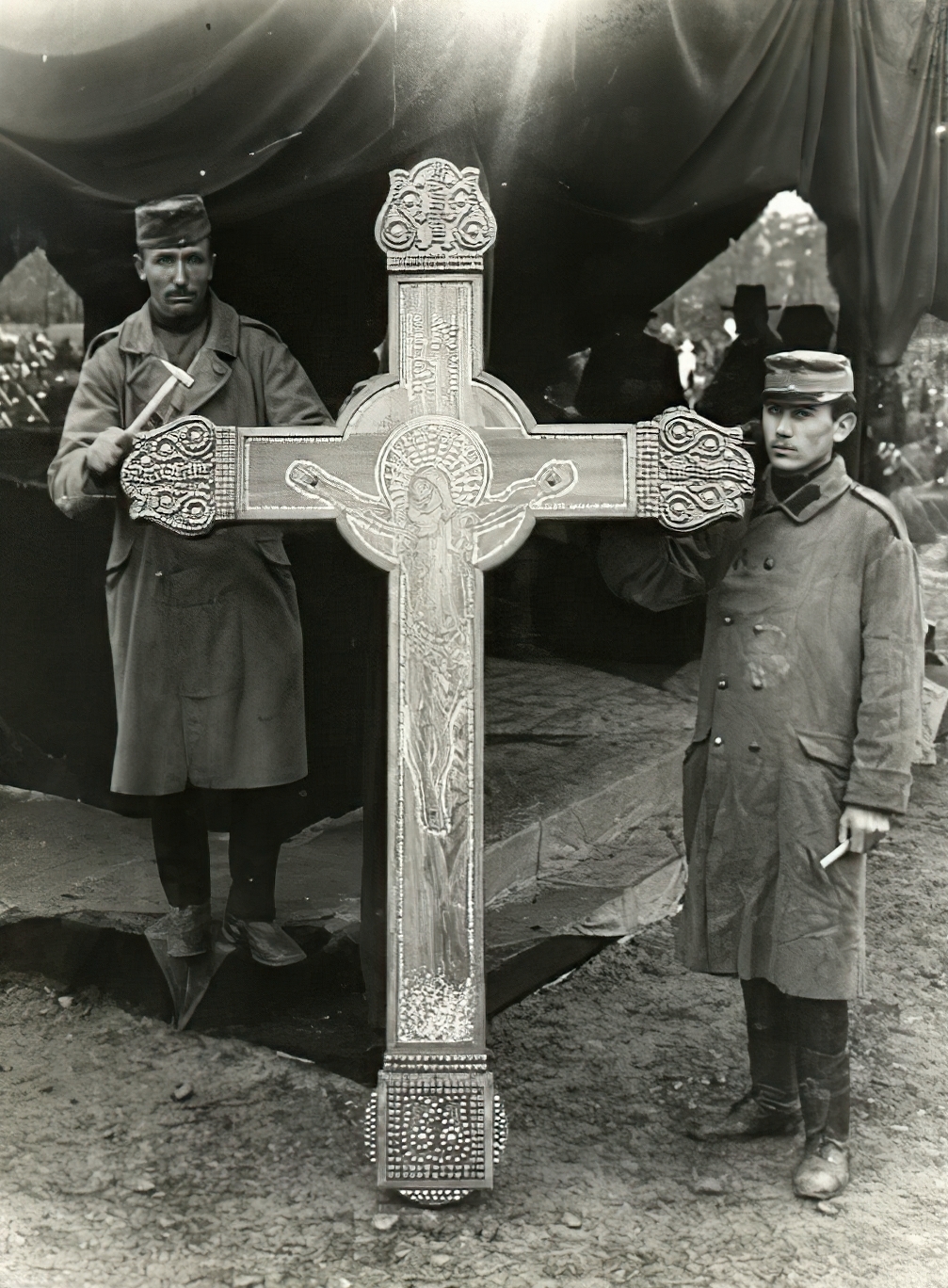 1917, Országos Széchényi Könyvtár, soldier, crucifix, religion, uniform, cross, Fortepan #256203
