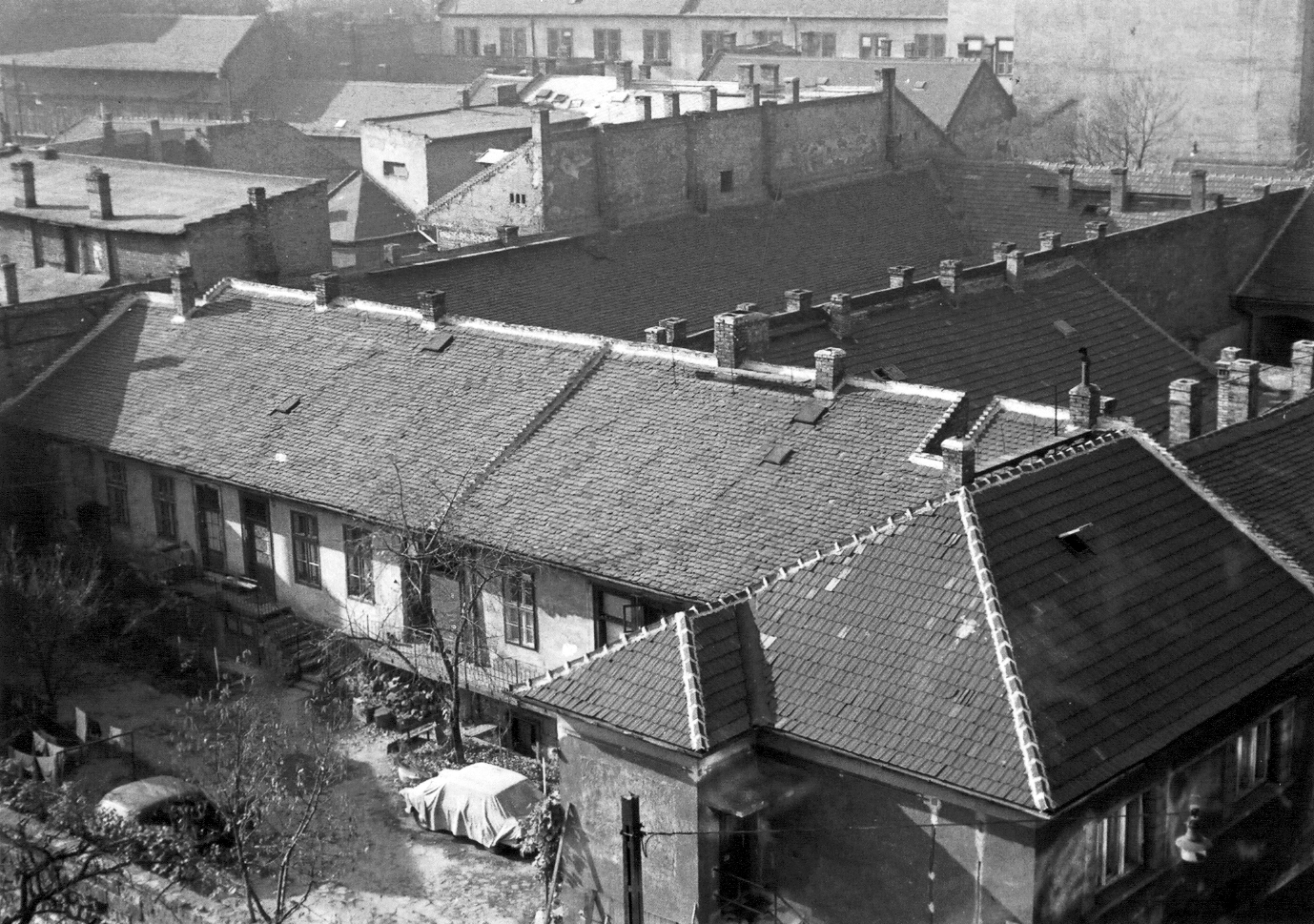 Magyarország, Budapest IX., Tűzoltó utca 59. A házak helyén ma a Semmelweis Egyetem Elméleti Orvostudományi Központja áll., 1969, Ferencvárosi Helytörténeti Gyűjtemény, Budapest, Fortepan #25650