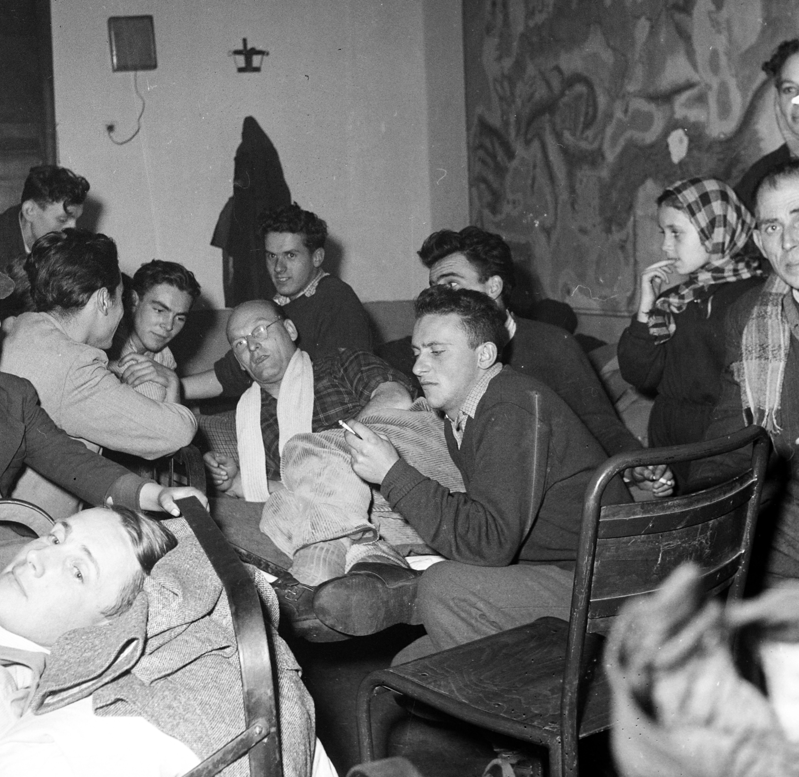 1956, Peter, Isaac, revolution, youth, photo aspect ratio: square, talks, Fortepan #256763