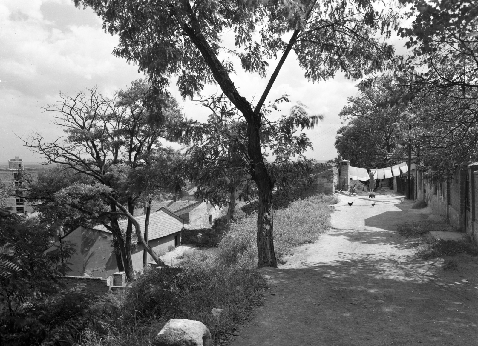 Hungary, Miskolc, Kisavas a Mindszent tér felett, bal oldalon az épülő SZOT székház látszik., 1961, UVATERV, street view, Fortepan #2571