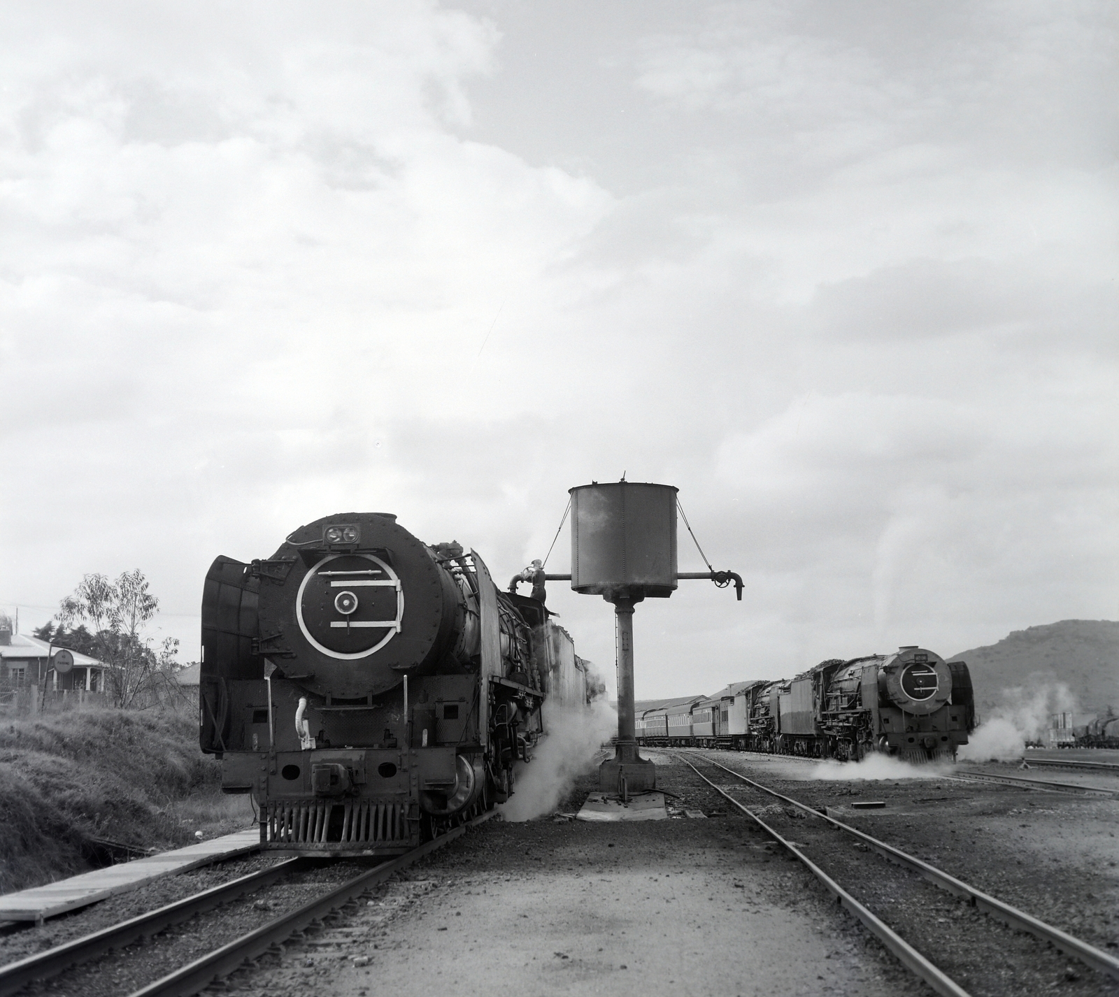 Class 25NC 4-8-4 típusú gőzmozdonyok által vontatott szerelvények., 1961, Ladinek Viktor, railway, Fortepan #257462