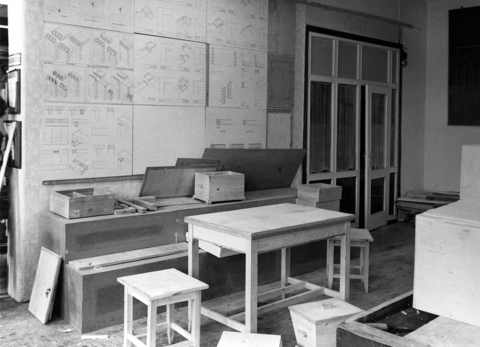 1975, Ferencvárosi Helytörténeti Gyűjtemény, technical drawing, workshop, carpenter, drawing, Fortepan #25766