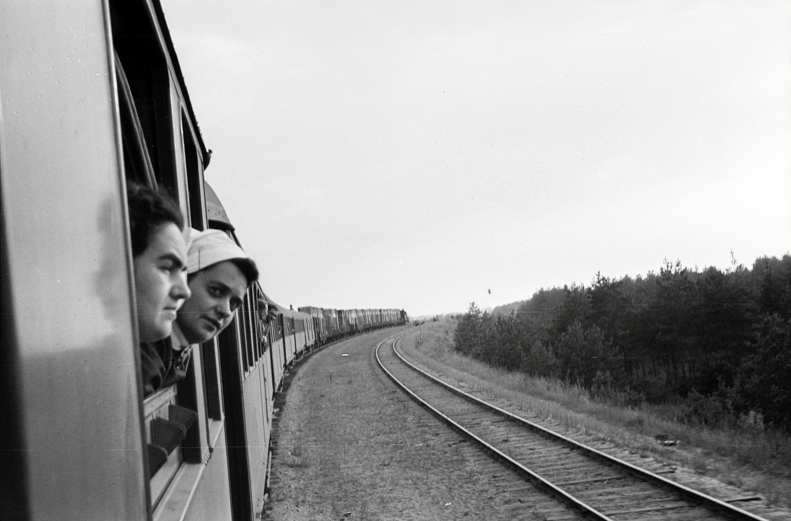 A felvétel a vöröskeresztes kórházvonat egyik útjáról készült sorozat része., 1942, Reményi József, rail, travelling, Fortepan #257743