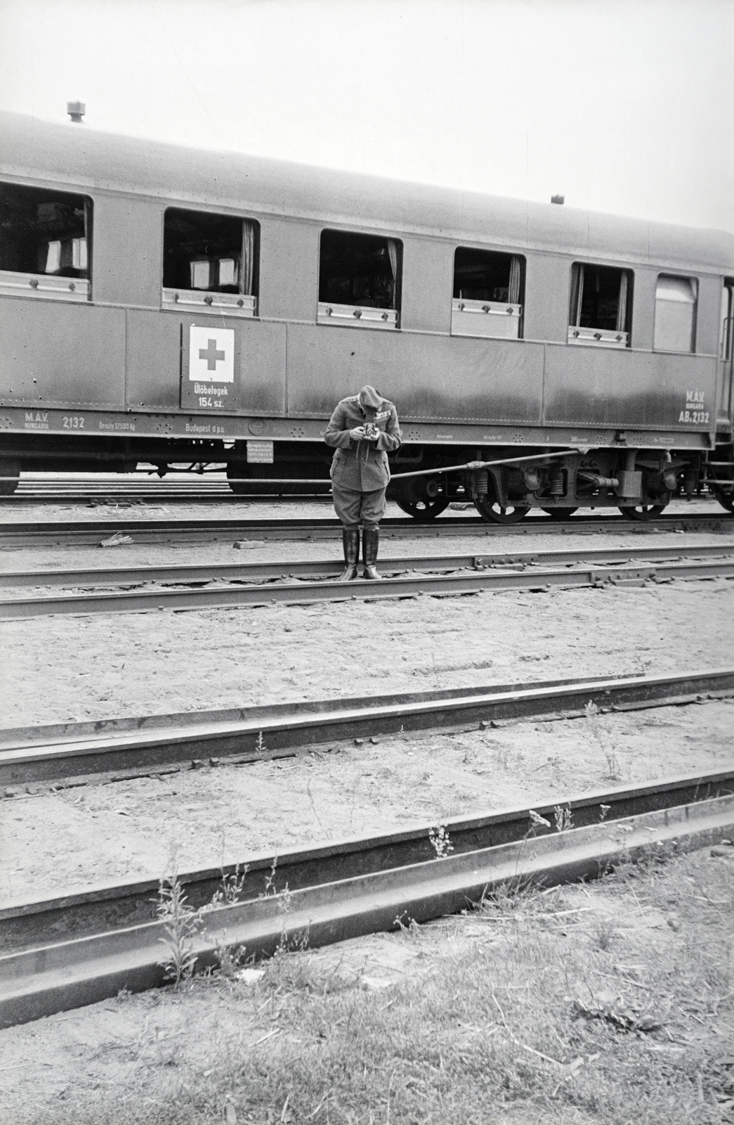 1942, Reményi József, hospital-train, Fortepan #257750