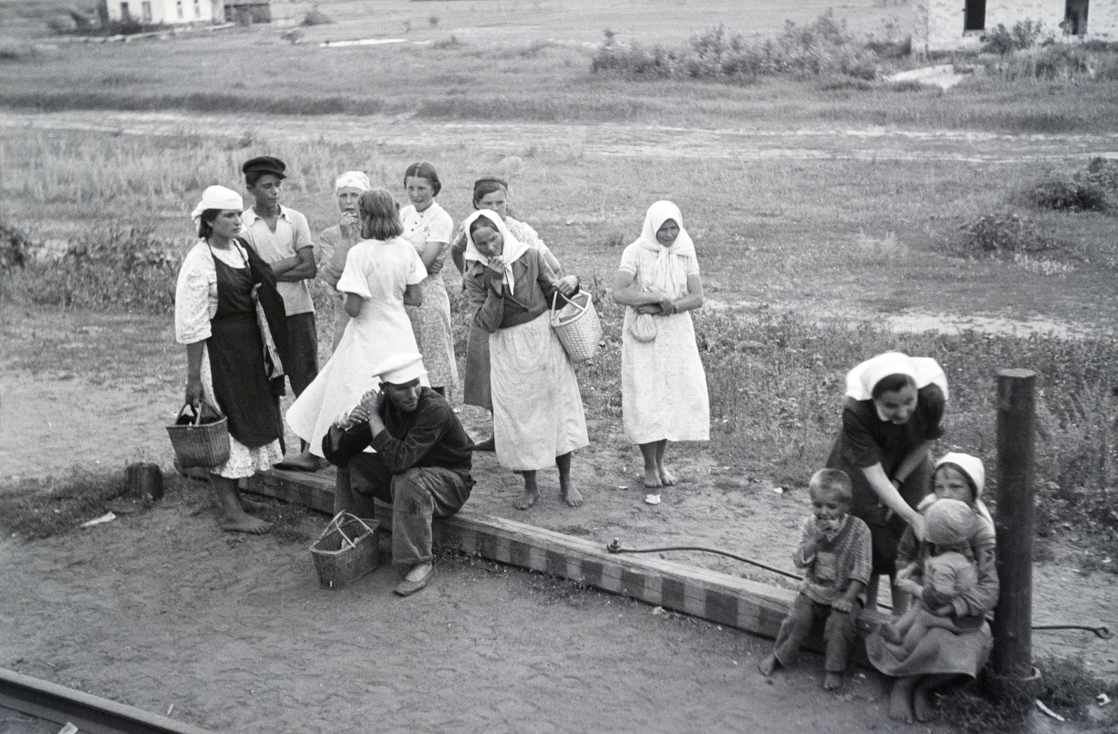1942, Reményi József, Best of, fehér ruha, ápolónő, gyerekek, kosár, Fortepan #257856