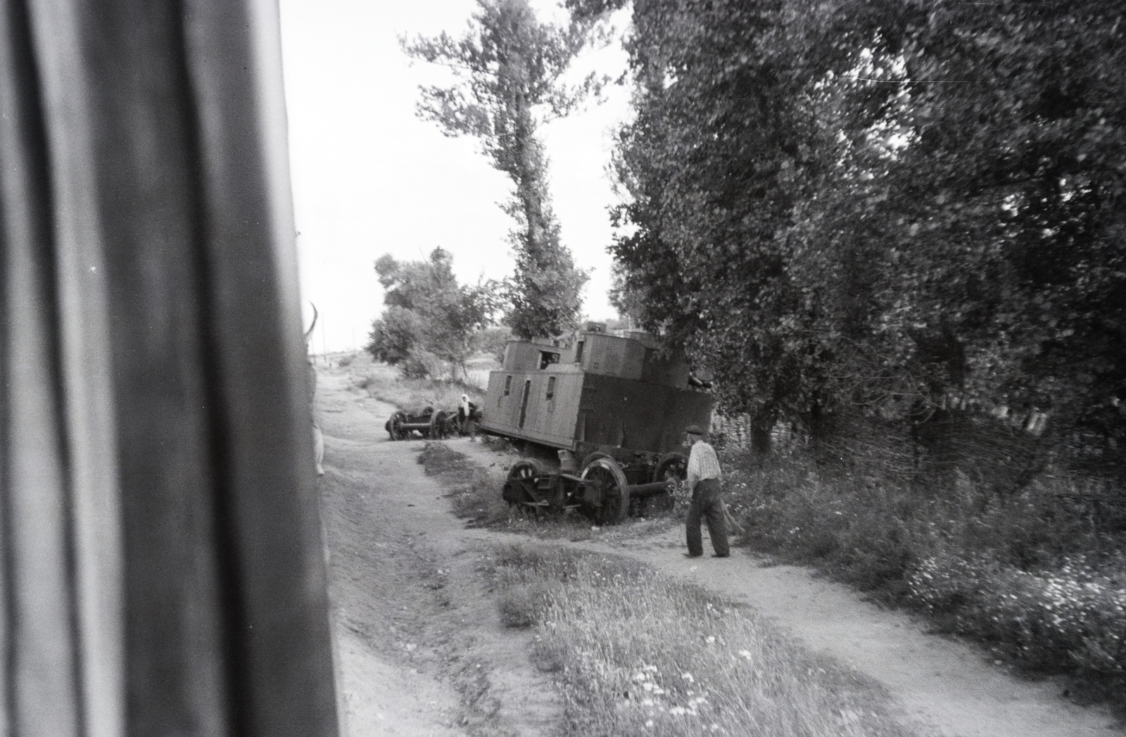 1942, Reményi József, armored railway, wreck, Fortepan #257860