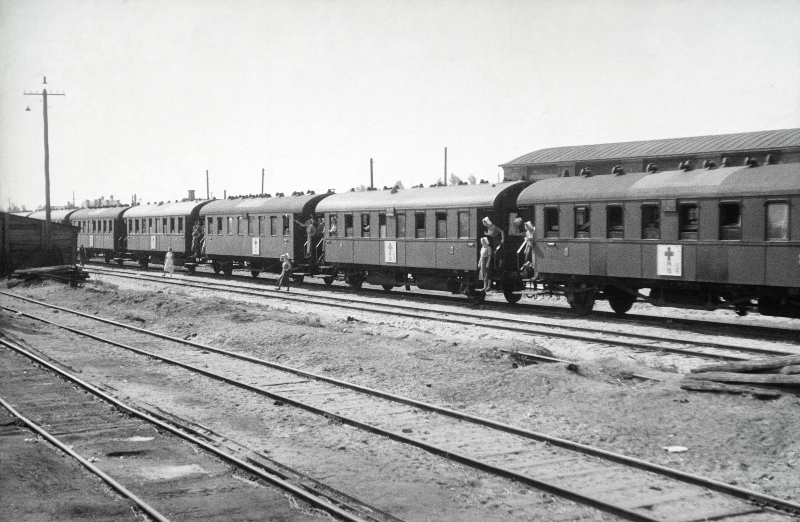 1942, Reményi József, kórházvonat, Fortepan #257927