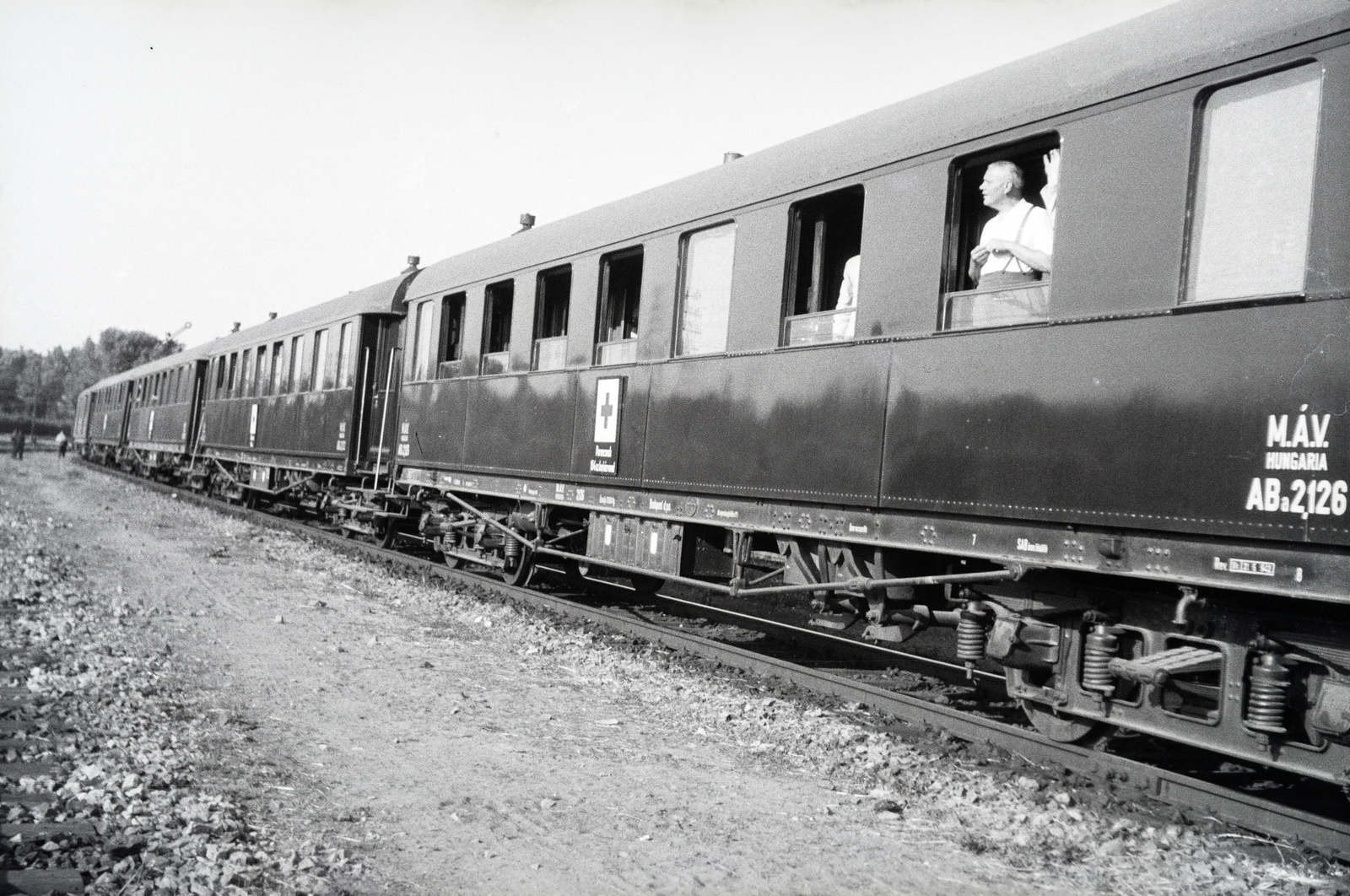 1942, Reményi József, kórházvonat, Fortepan #257935