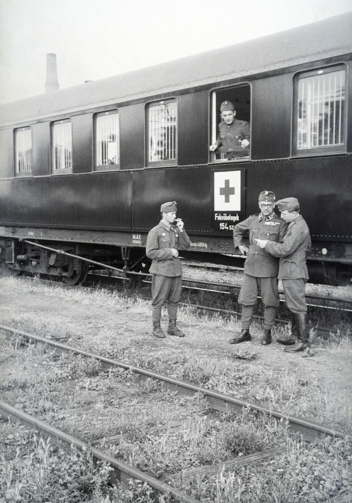 1942, Reményi József, kórházvonat, Fortepan #257943