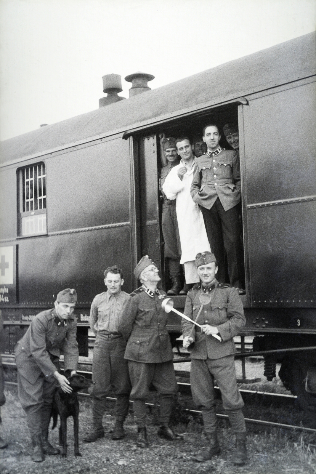 1942, Reményi József, kórházvonat, Fortepan #257945